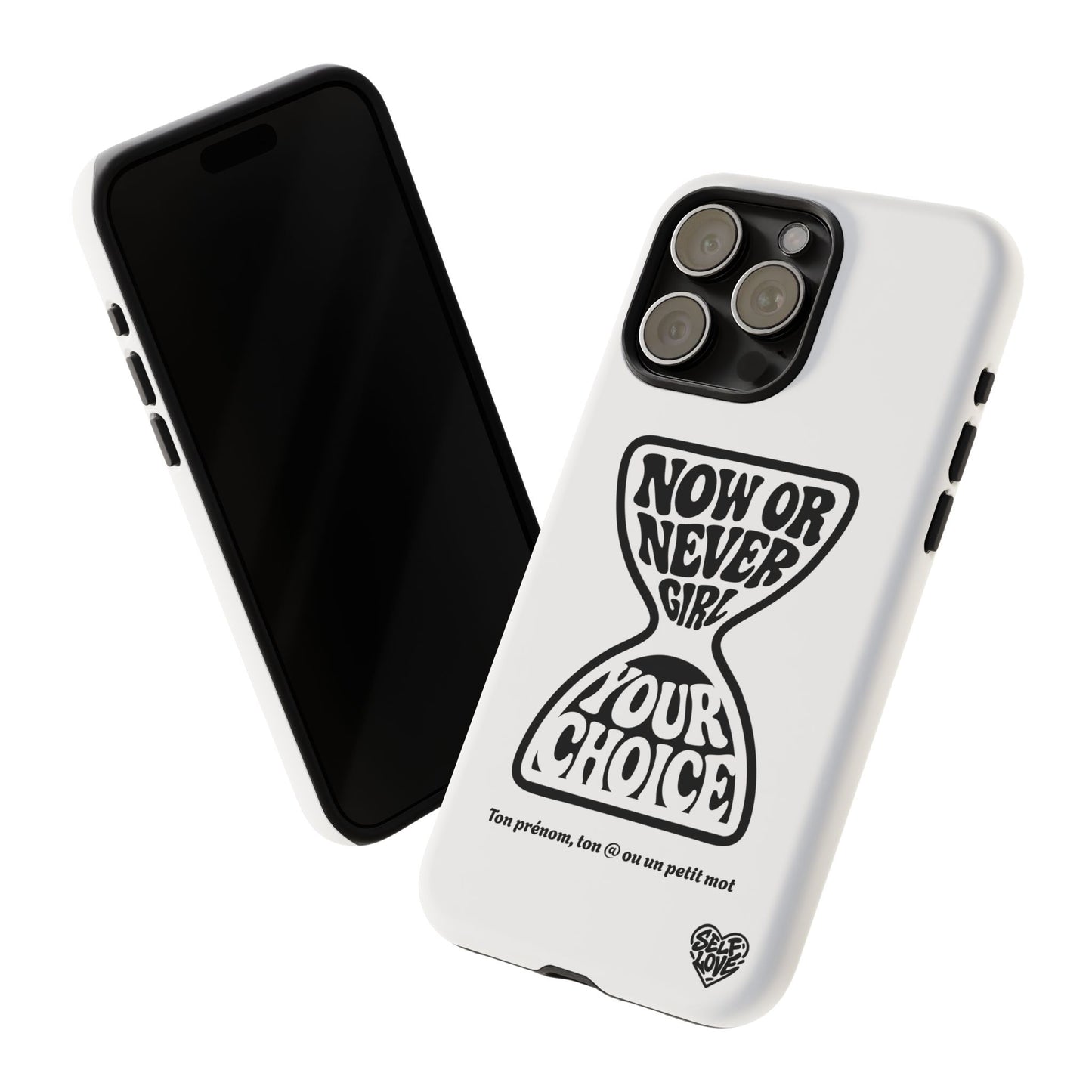 Now Or Never Girl - Coque iPhone (blanc)