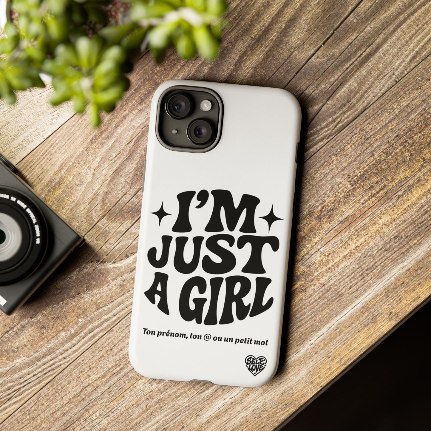 Im Just A Girl - Coque iPhone (blanc)