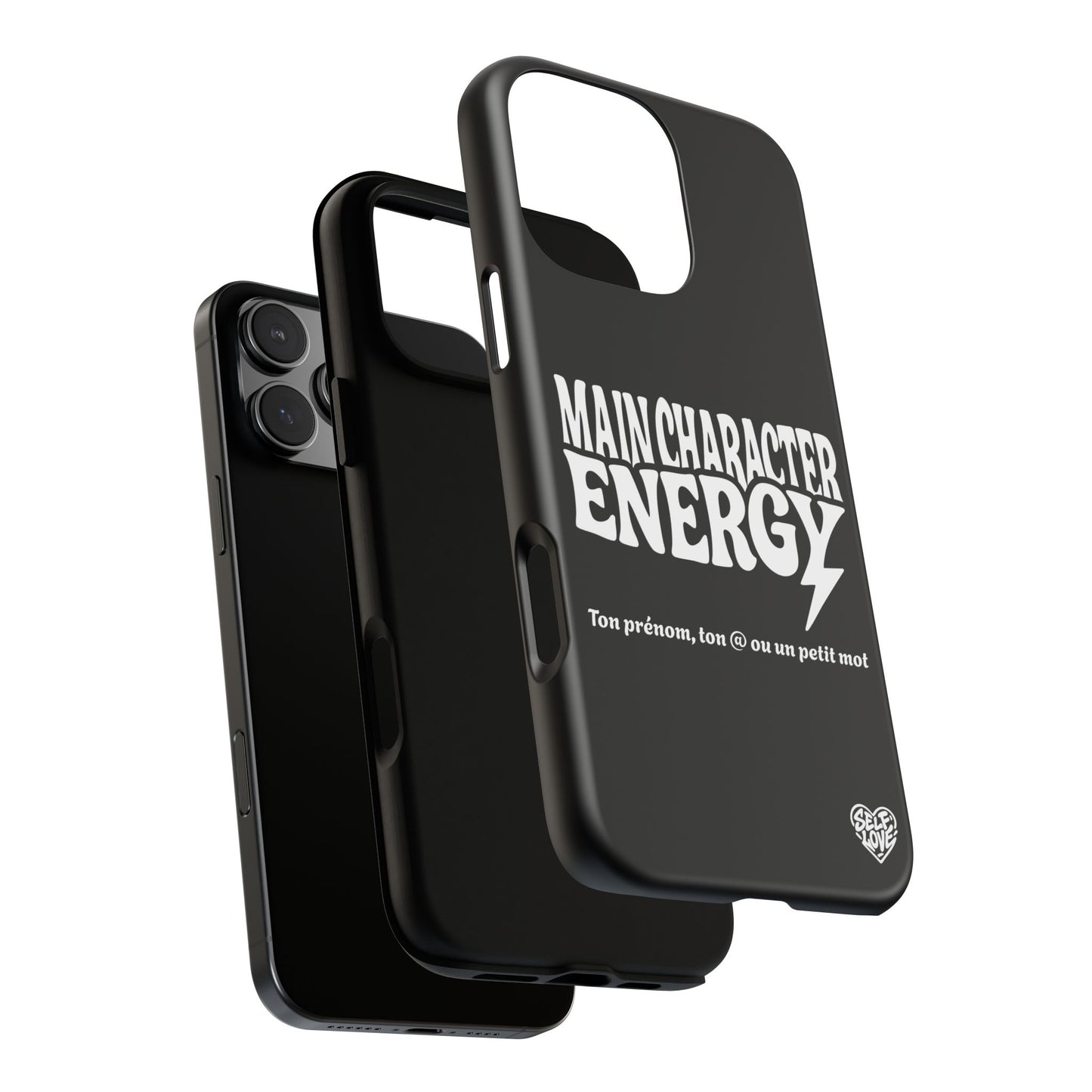Main Character Energy - Coque iPhone (noir)