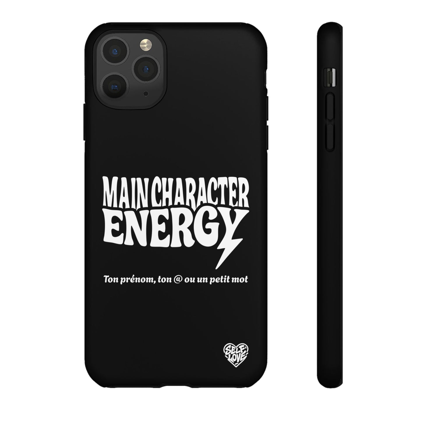 Main Character Energy - Coque iPhone (noir)
