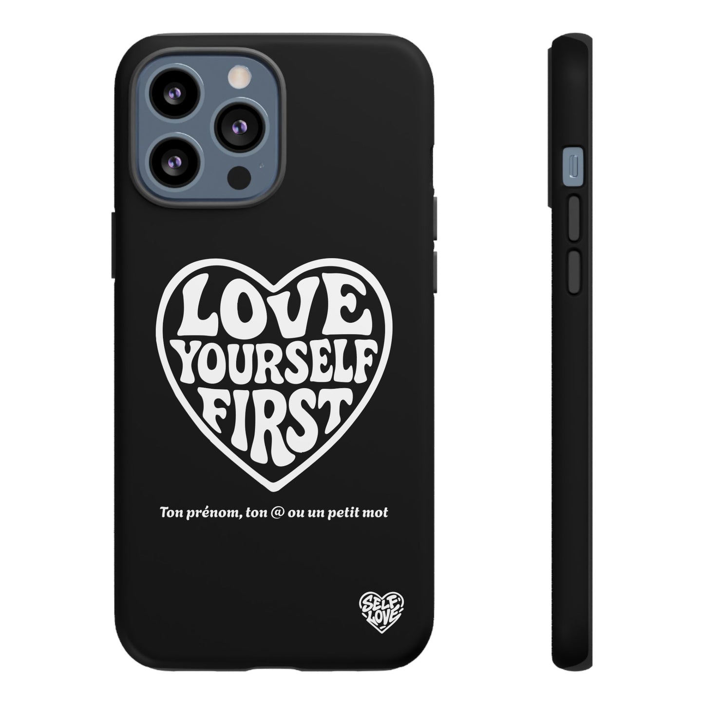 Love Yourself First - Coque iPhone (noir)