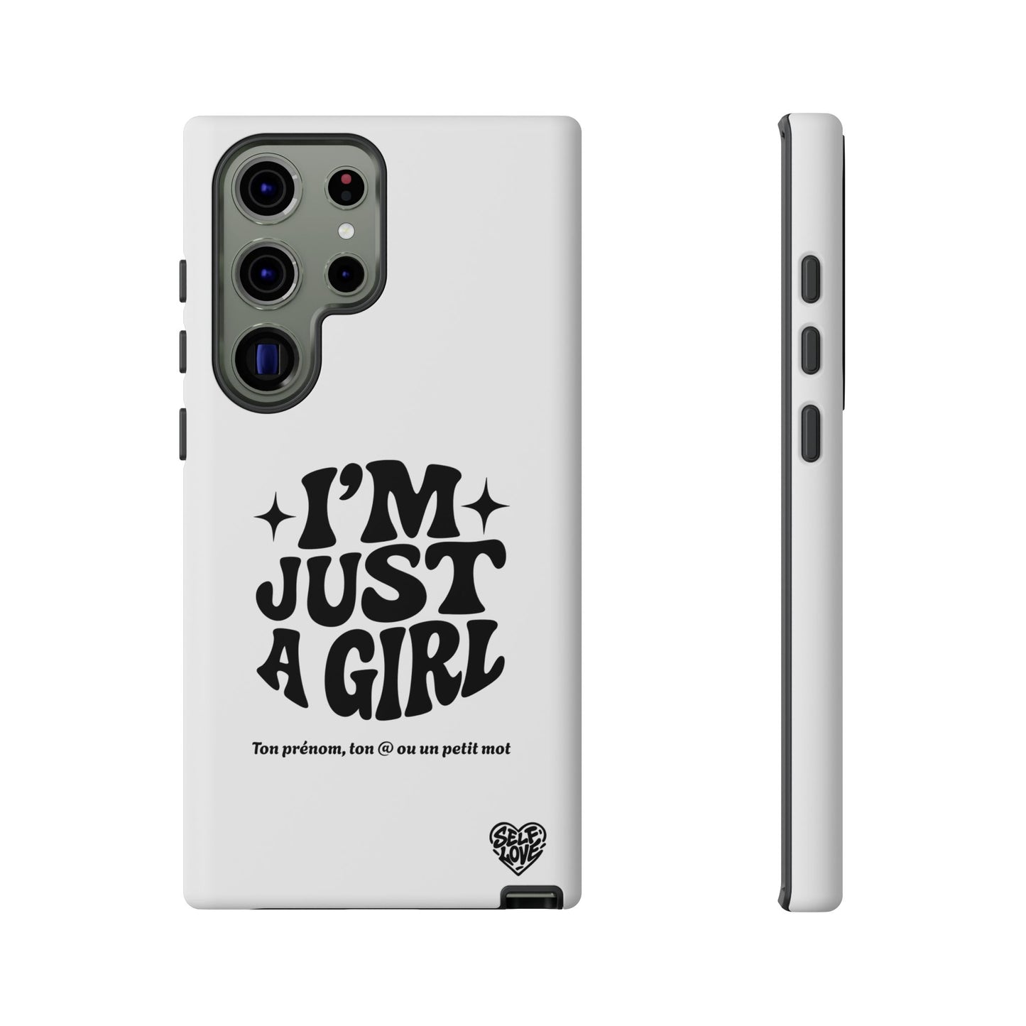 Im Just A Girl - Coque Samsung (blanc)