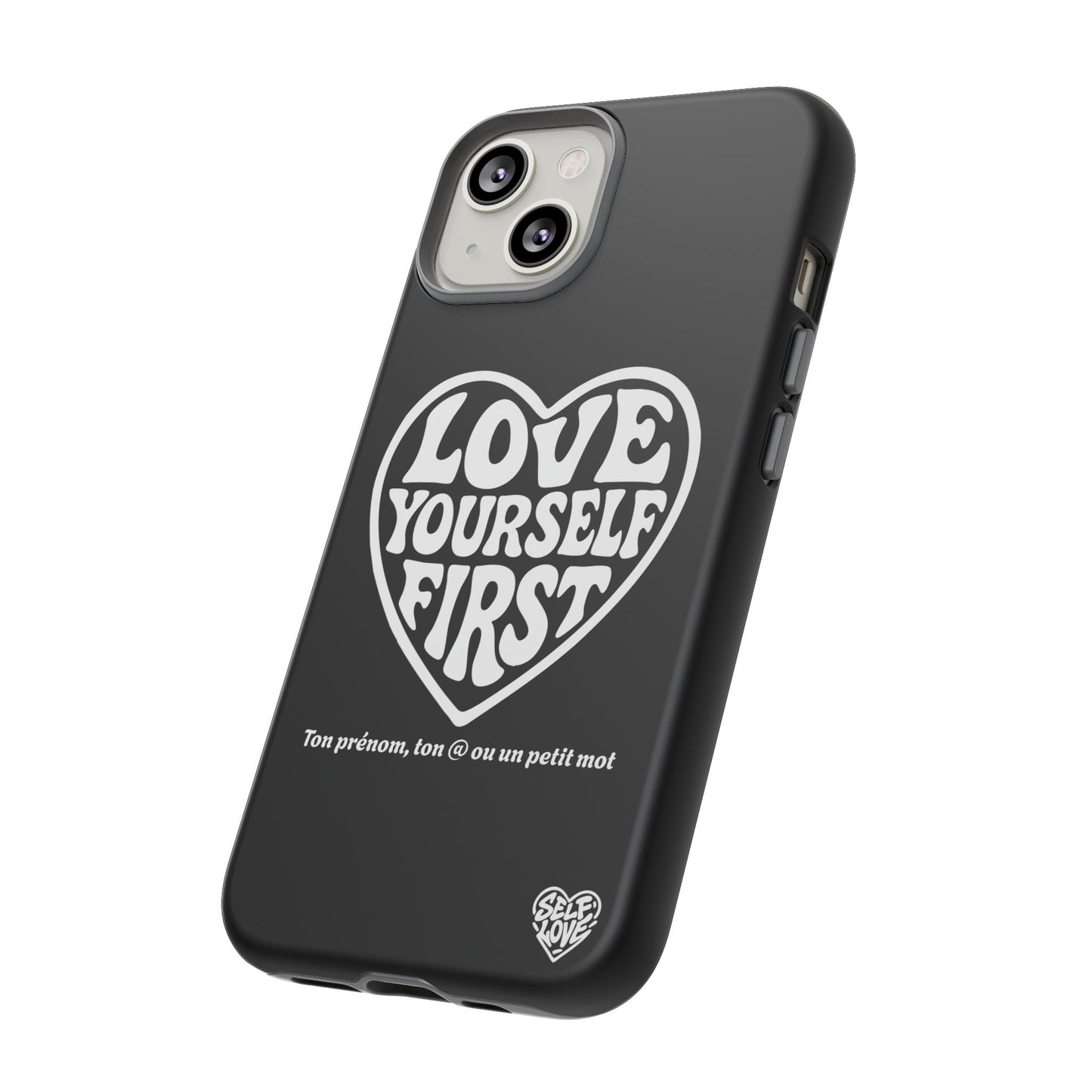 Love Yourself First - Coque iPhone (noir)