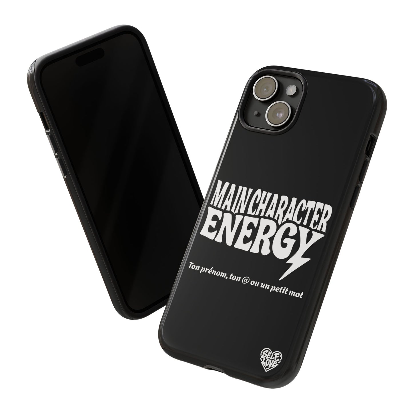 Main Character Energy - Coque iPhone (noir)