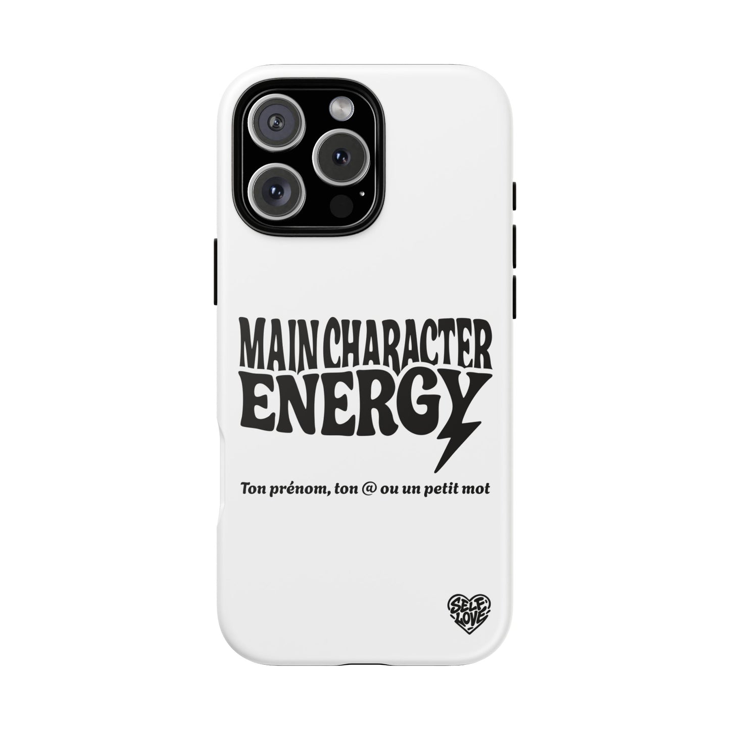 Main Character Energy - Coque iPhone (blanc)
