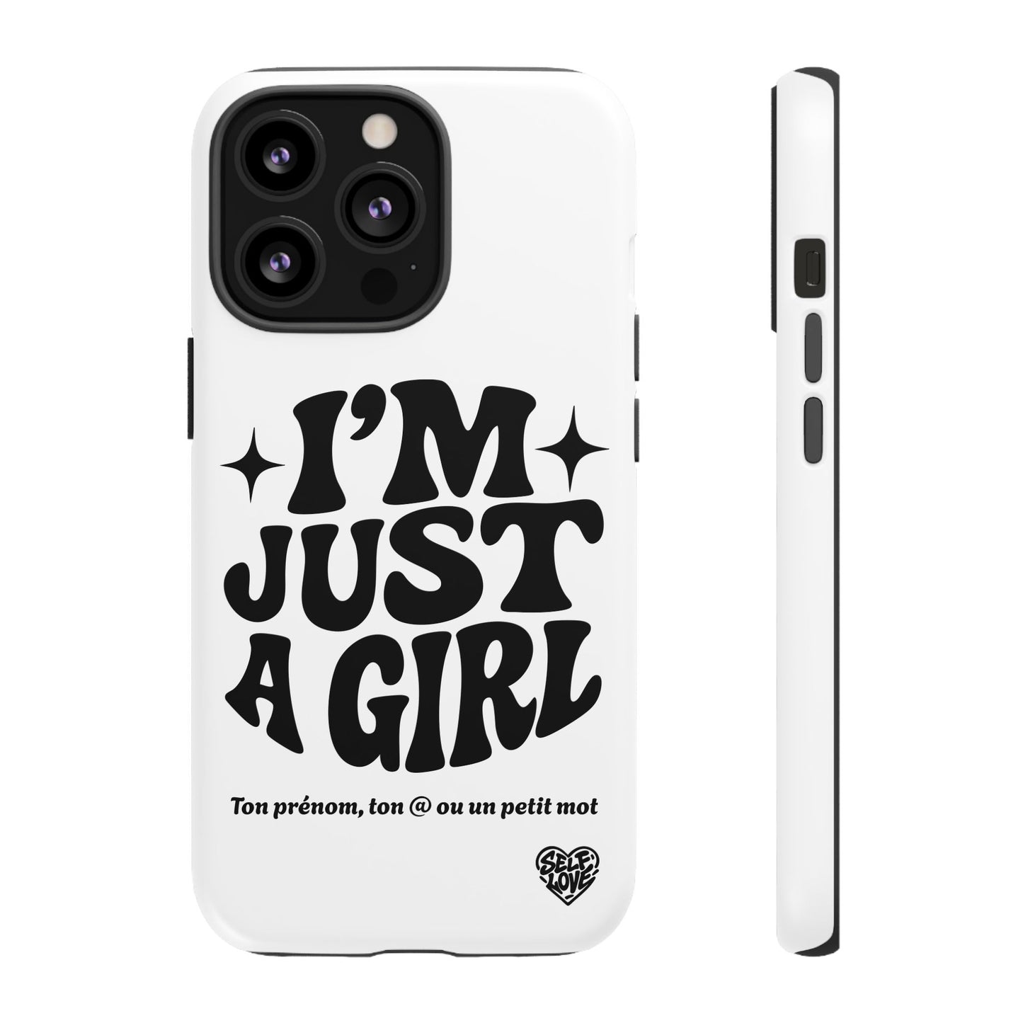 Im Just A Girl - Coque iPhone (blanc)