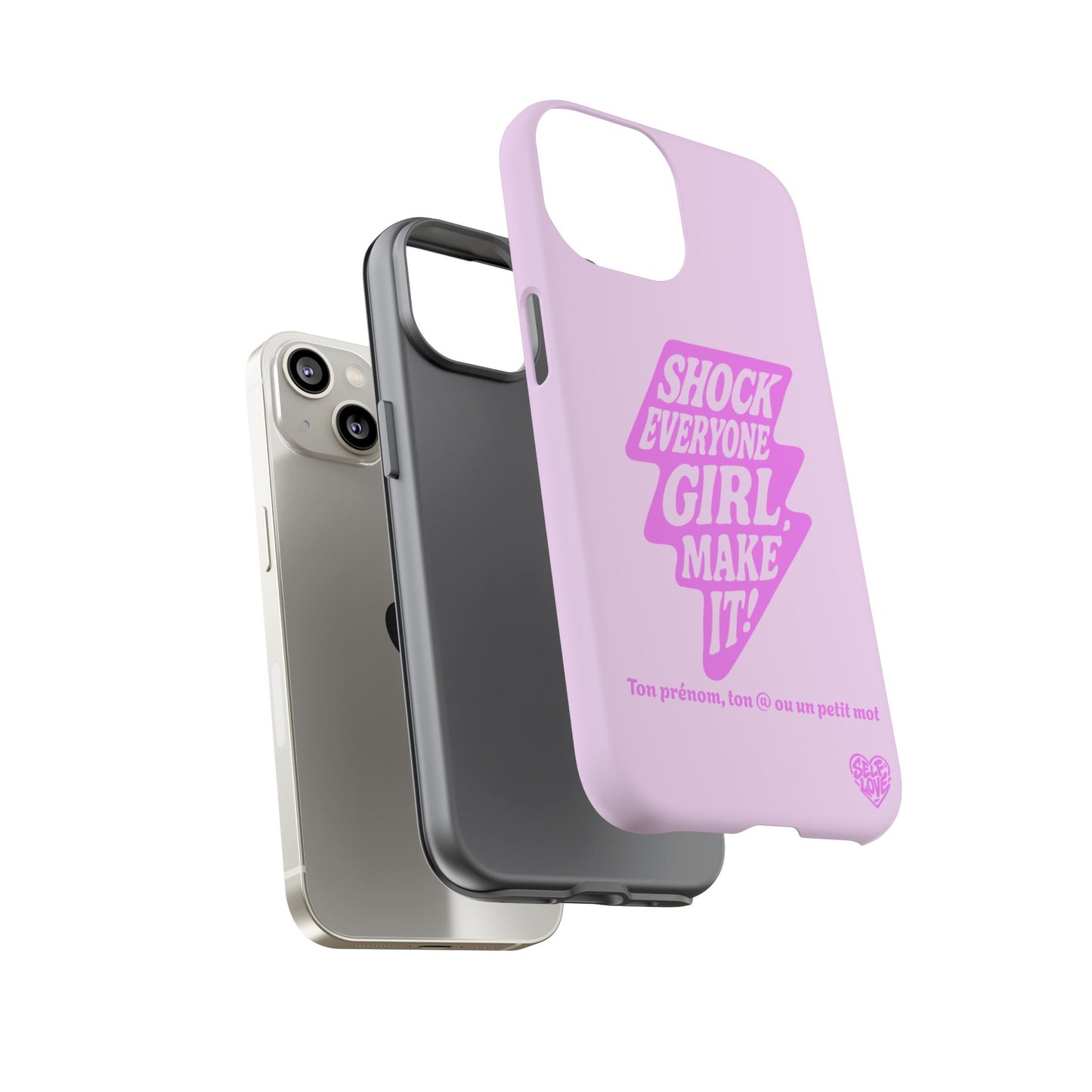 Shock Everyone - Coque iPhone (rose)