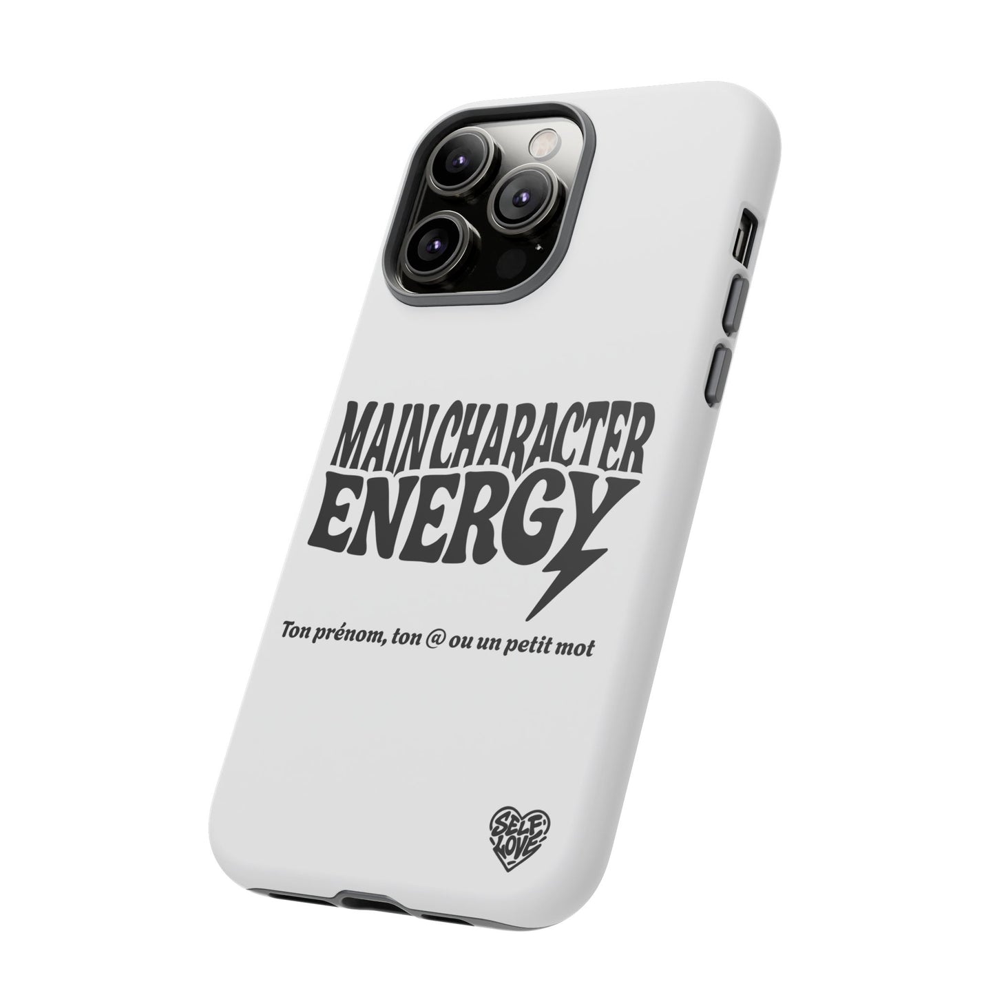 Main Character Energy - Coque iPhone (blanc)