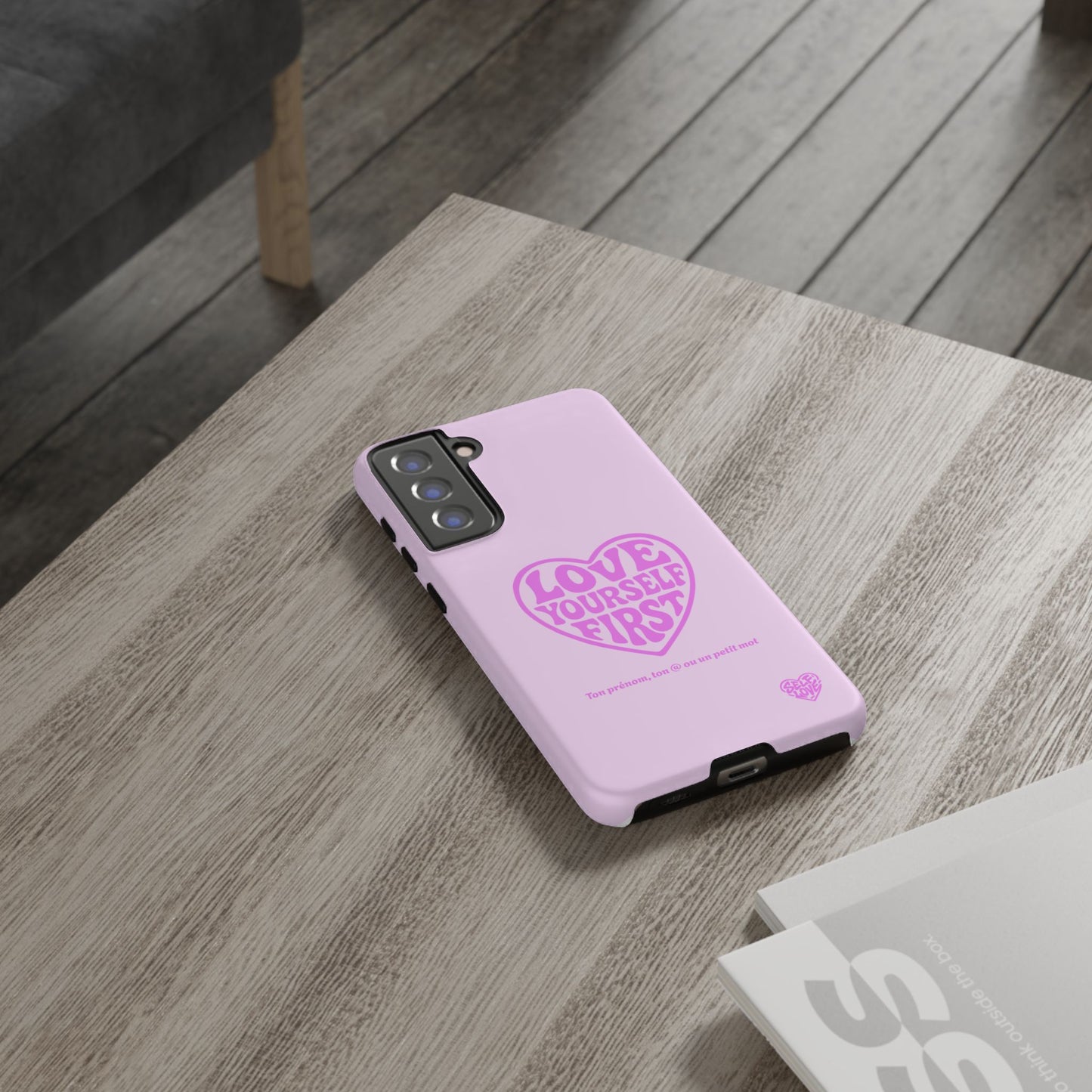 Love Yourself First - Coque Samsung (rose)