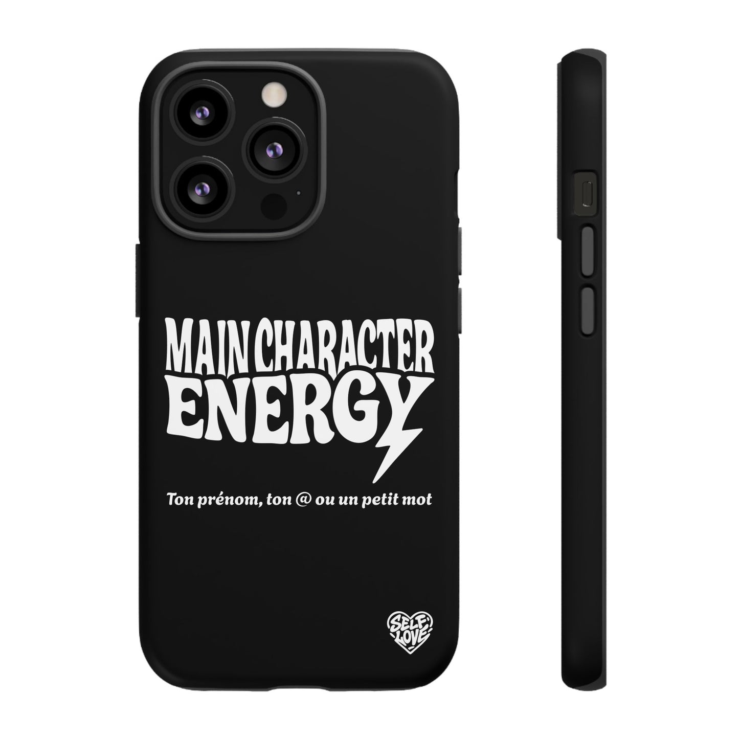 Main Character Energy - Coque iPhone (noir)