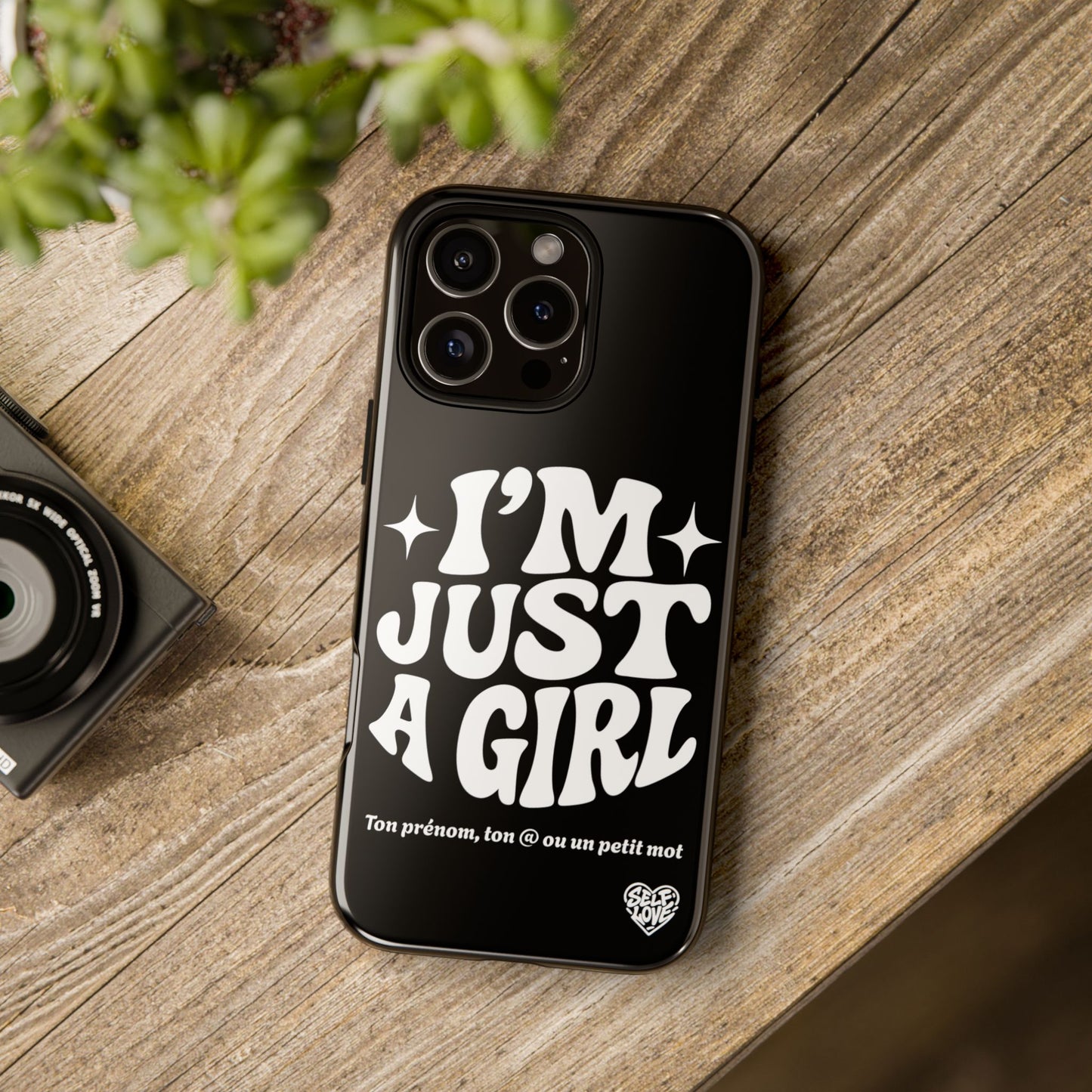 Im Just A Girl - Coque iPhone (noir)
