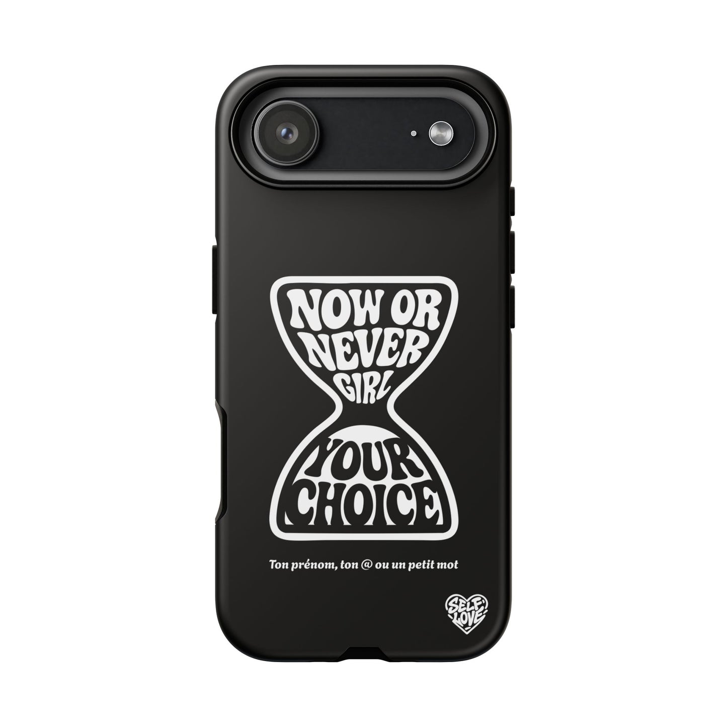 Now Or Never Girl - Coque iPhone (noir)