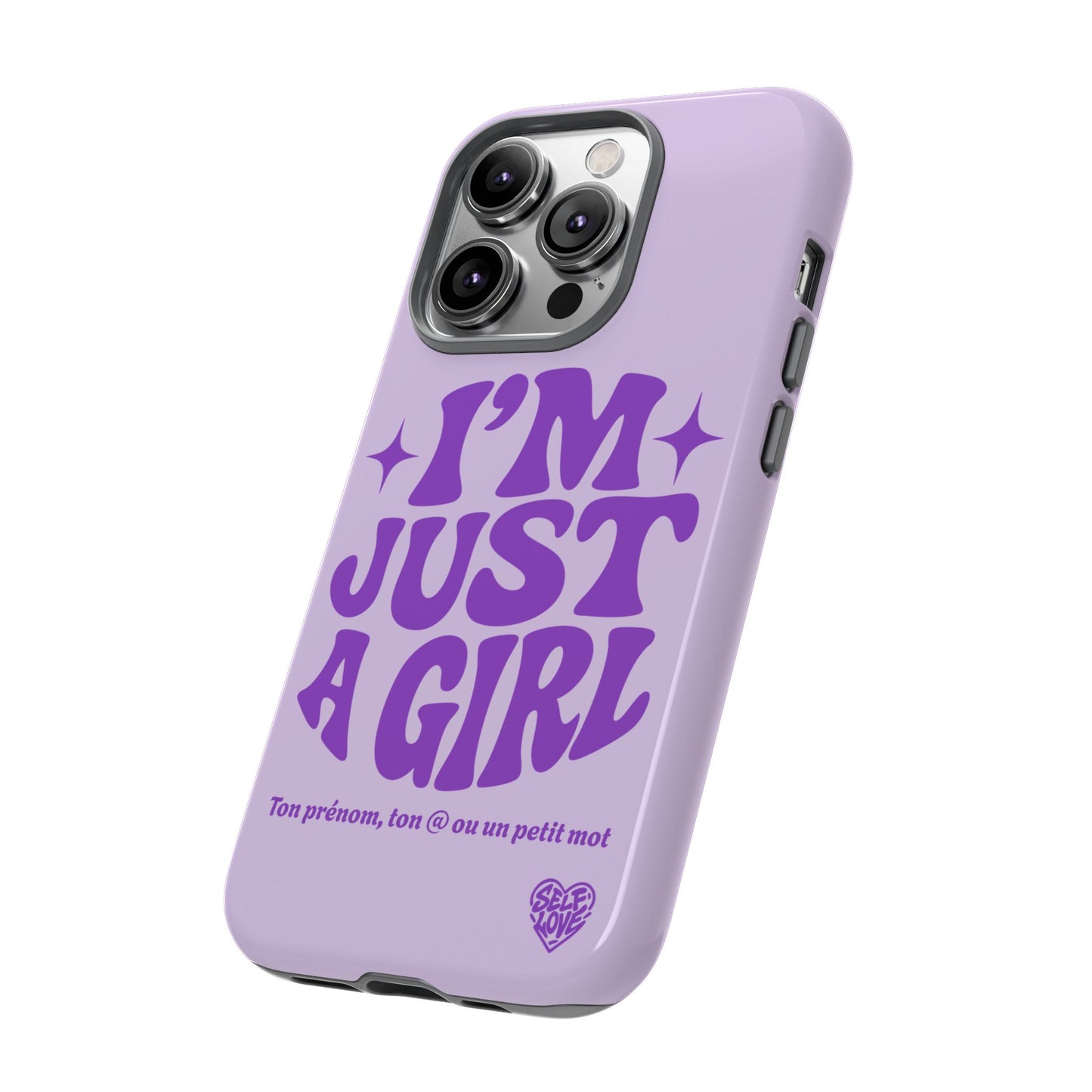 Im Just A Girl - Coque iPhone (violet)
