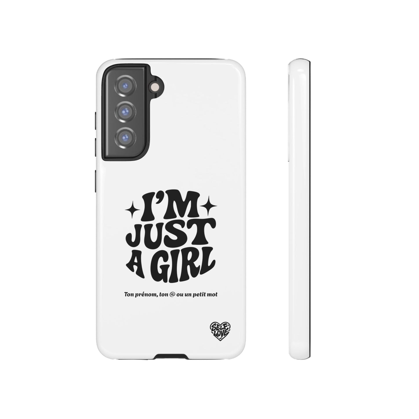 Im Just A Girl - Coque Samsung (blanc)