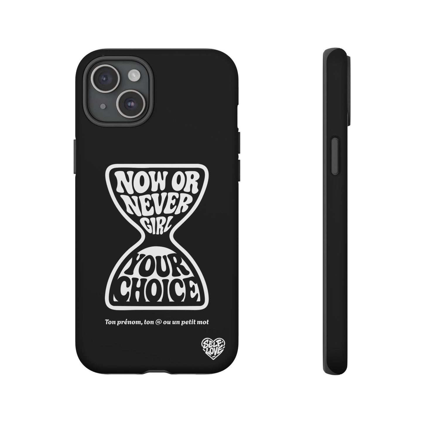 Now Or Never Girl - Coque iPhone (noir)