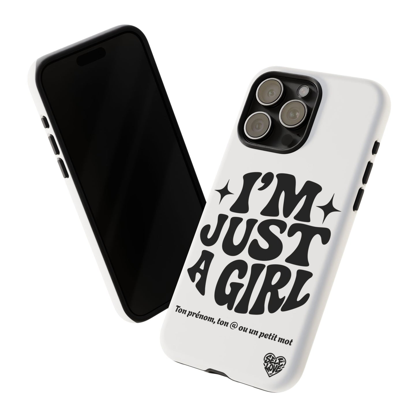 Im Just A Girl - Coque iPhone (blanc)