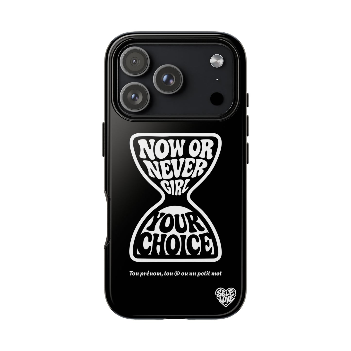 Now Or Never Girl - Coque iPhone (noir)