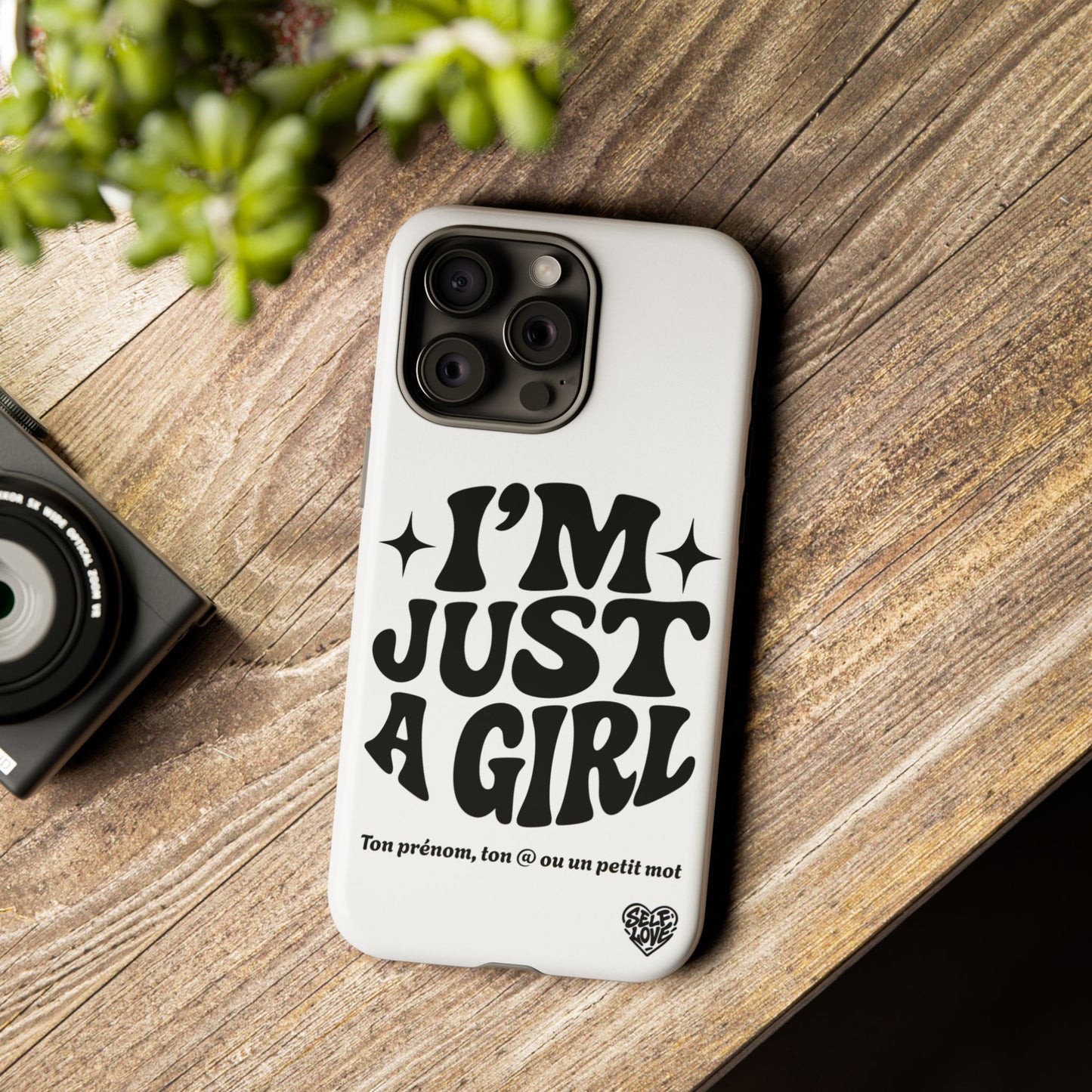 Im Just A Girl - Coque iPhone (blanc)