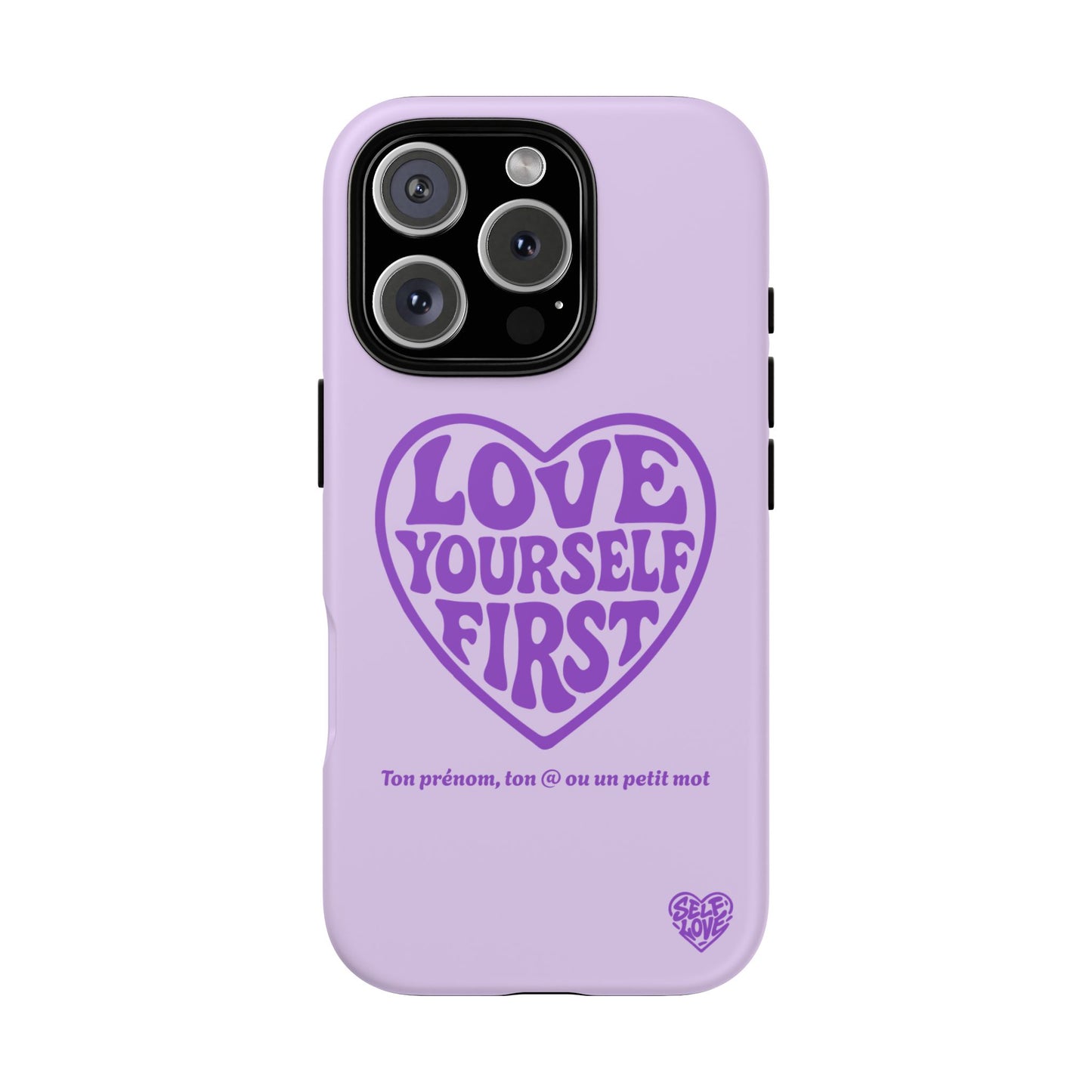 Love Yourself First - Coque iPhone (violet)