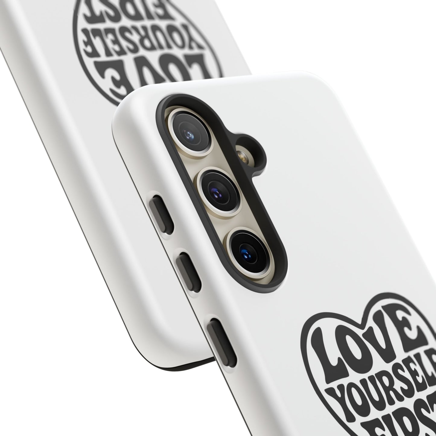 Love Yourself First - Coque Samsung (blanc)