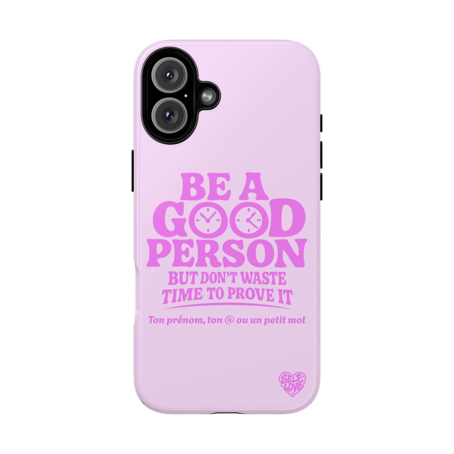 Be A Good Person - Coque iPhone (rose)