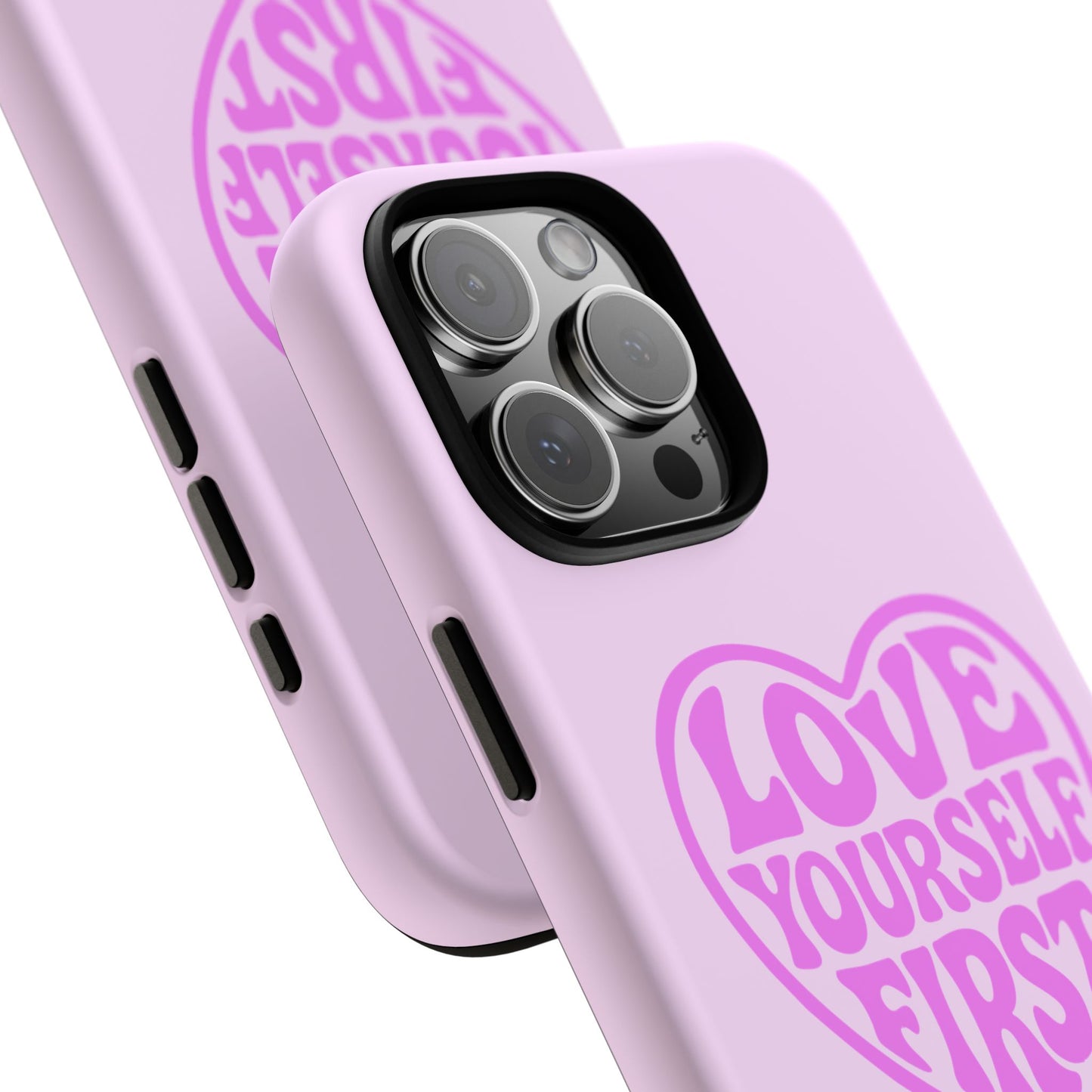 Love Yourself First - Coque iPhone (rose)