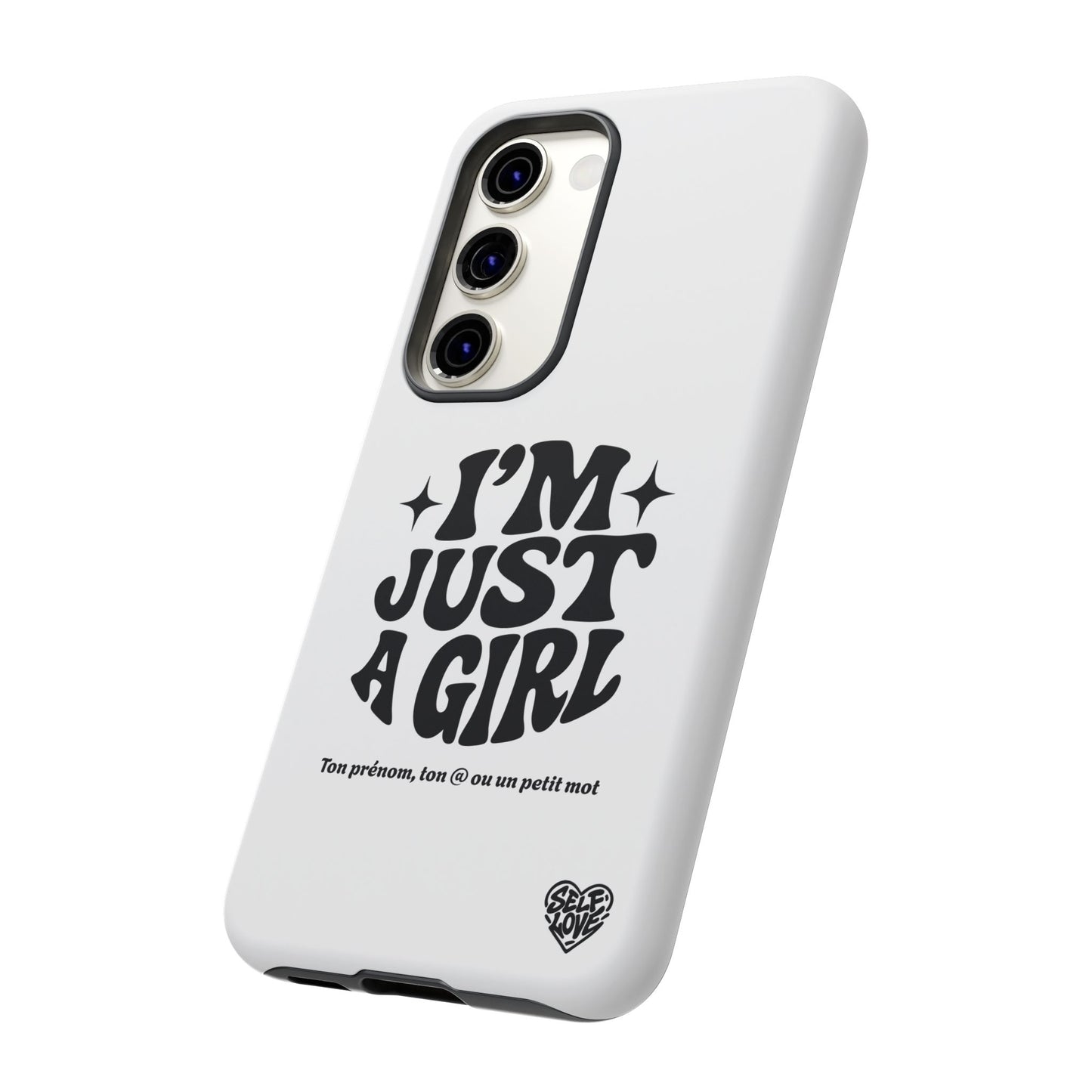 Im Just A Girl - Coque Samsung (blanc)