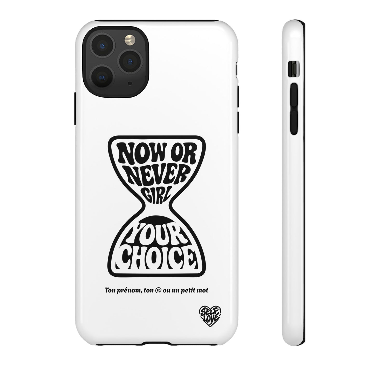Now Or Never Girl - Coque iPhone (blanc)