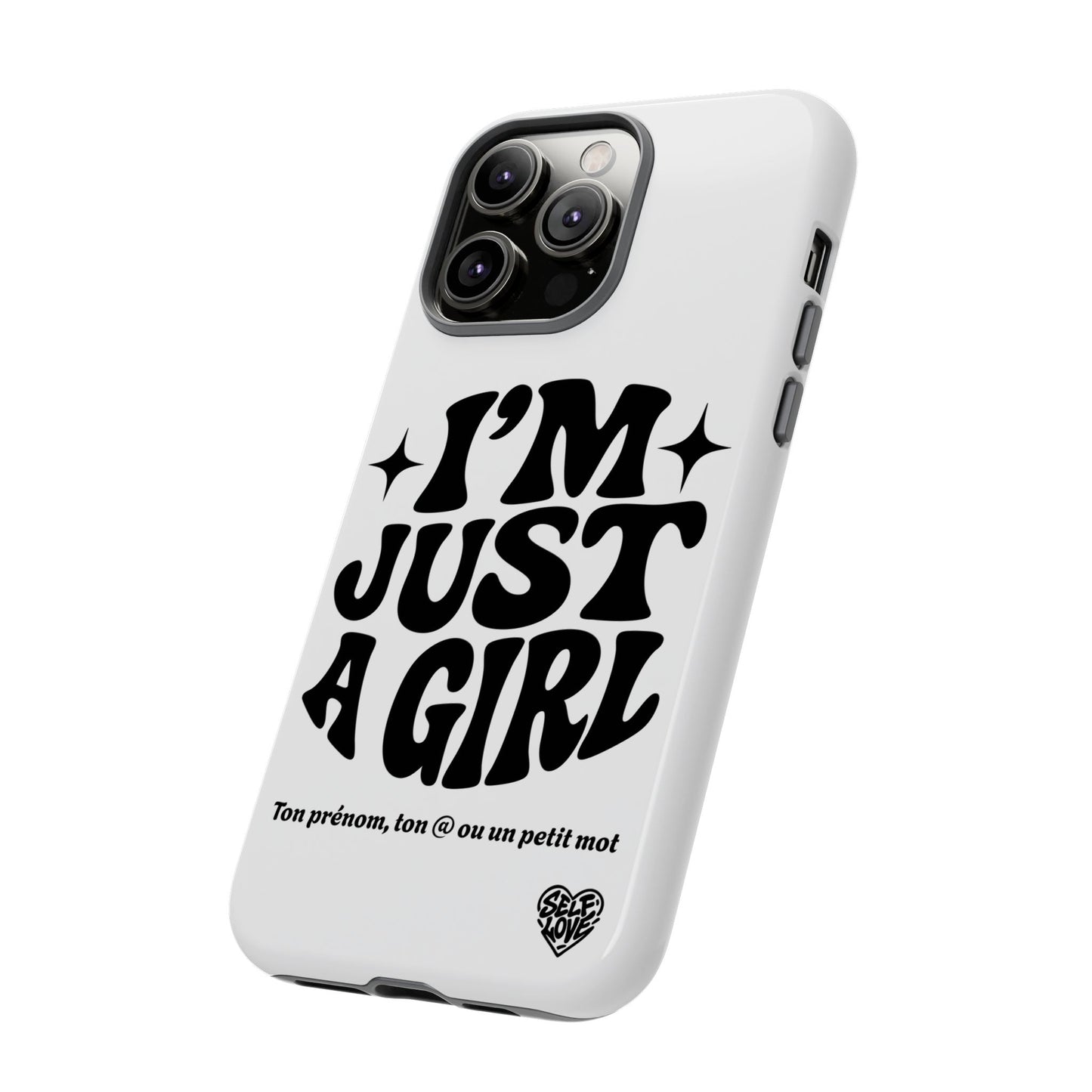 Im Just A Girl - Coque iPhone (blanc)