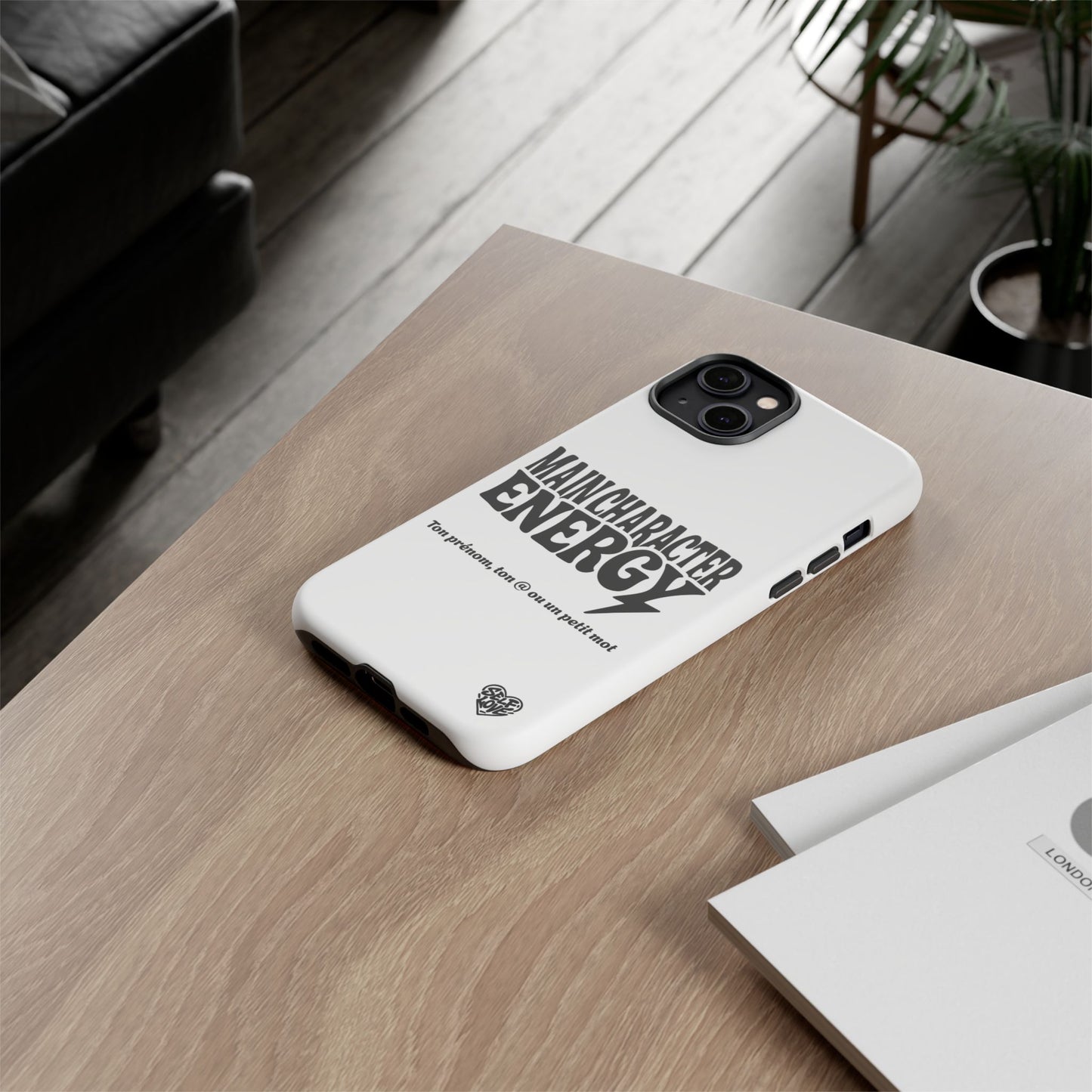 Main Character Energy - Coque iPhone (blanc)
