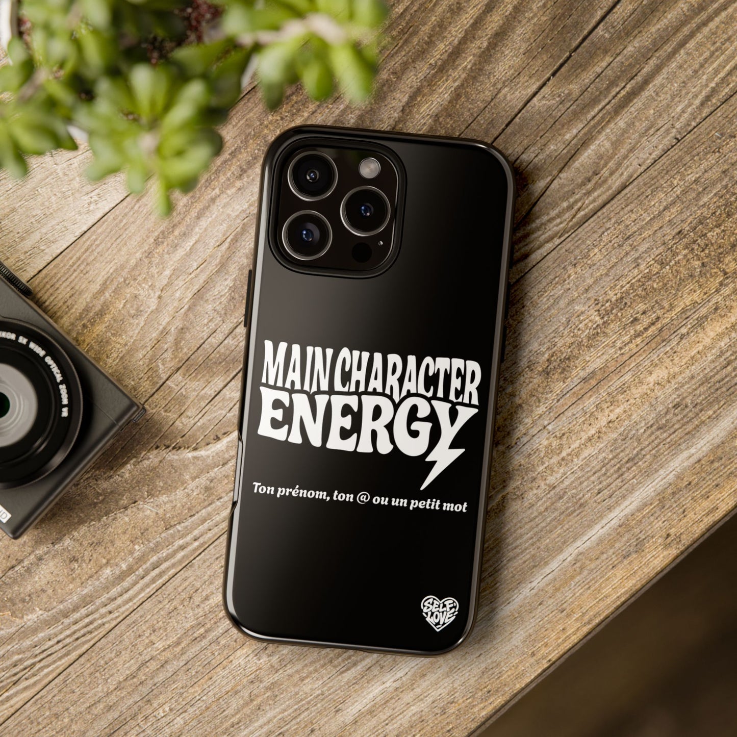 Main Character Energy - Coque iPhone (noir)