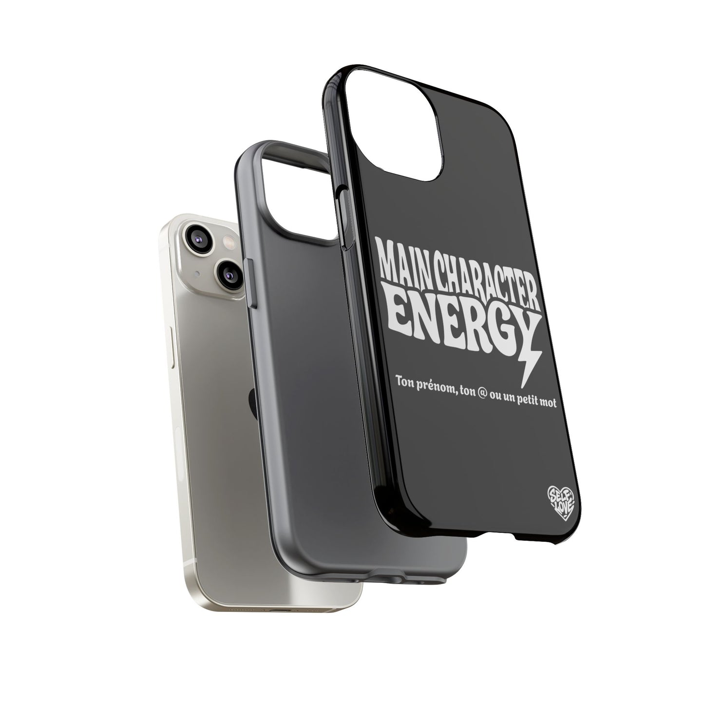 Main Character Energy - Coque iPhone (noir)