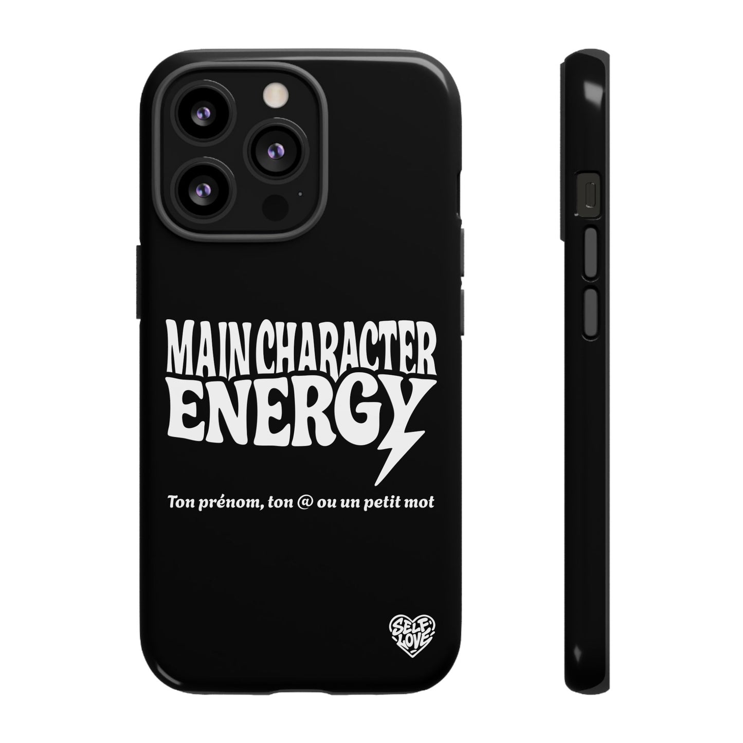 Main Character Energy - Coque iPhone (noir)