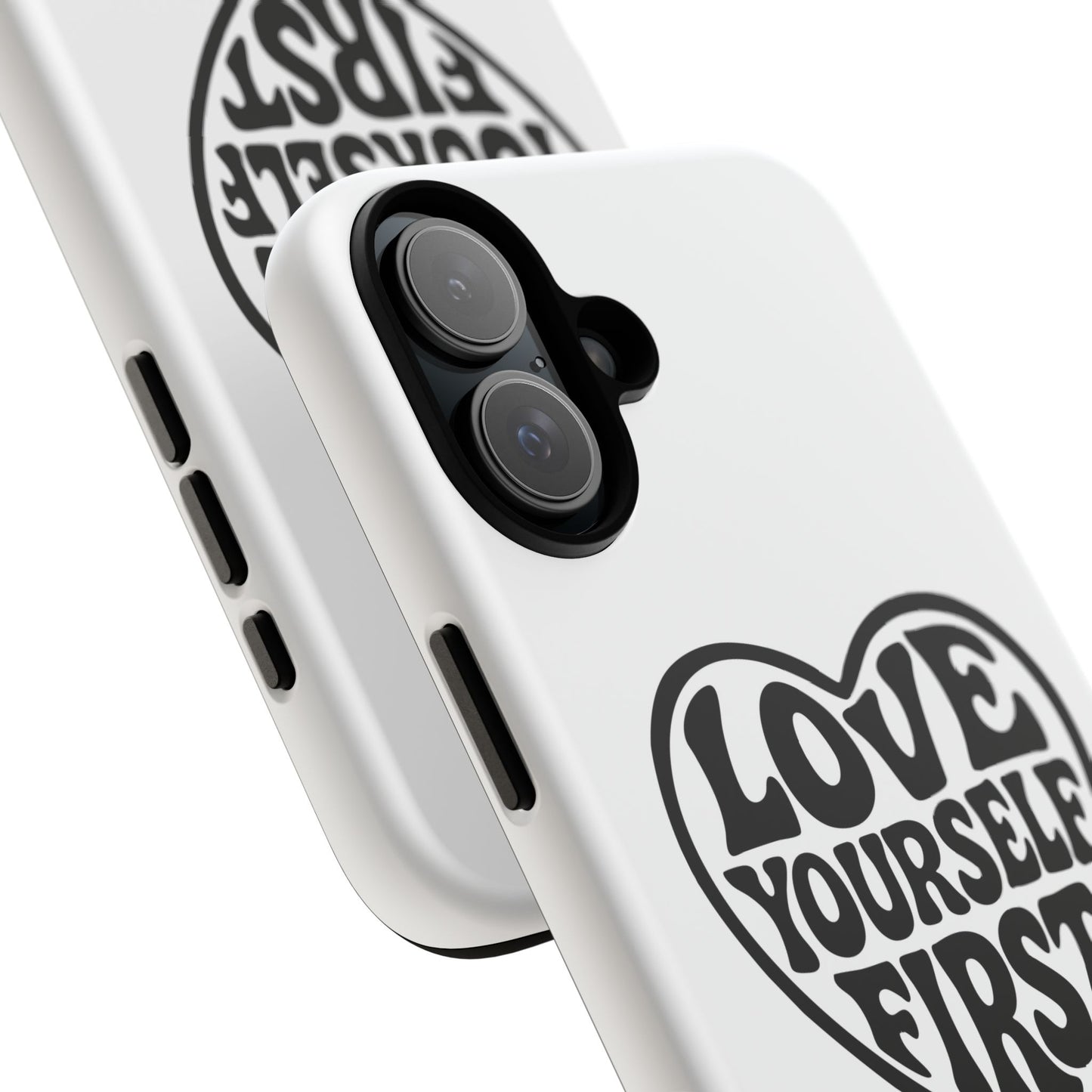 Love Yourself First - Coque iPhone (blanc)