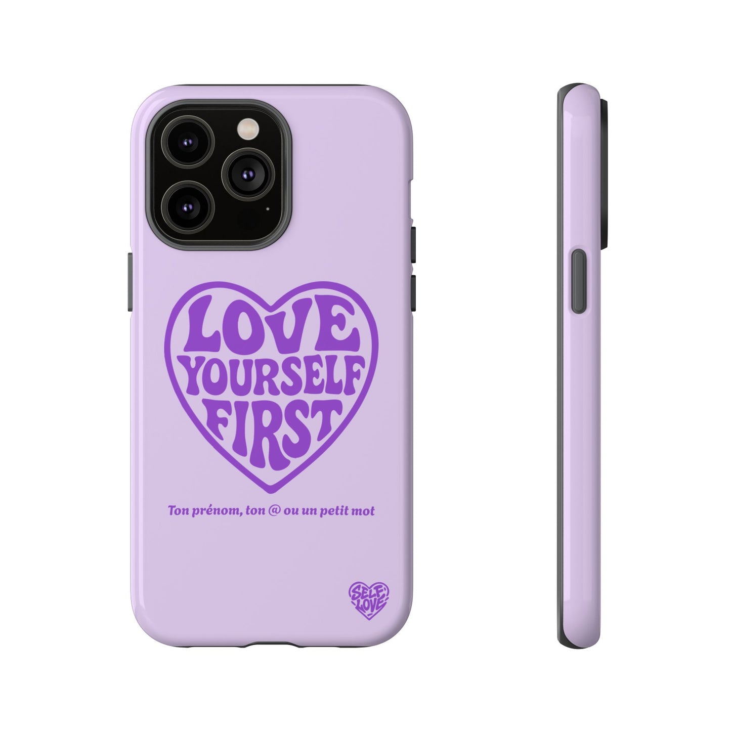 Love Yourself First - Coque iPhone (violet)