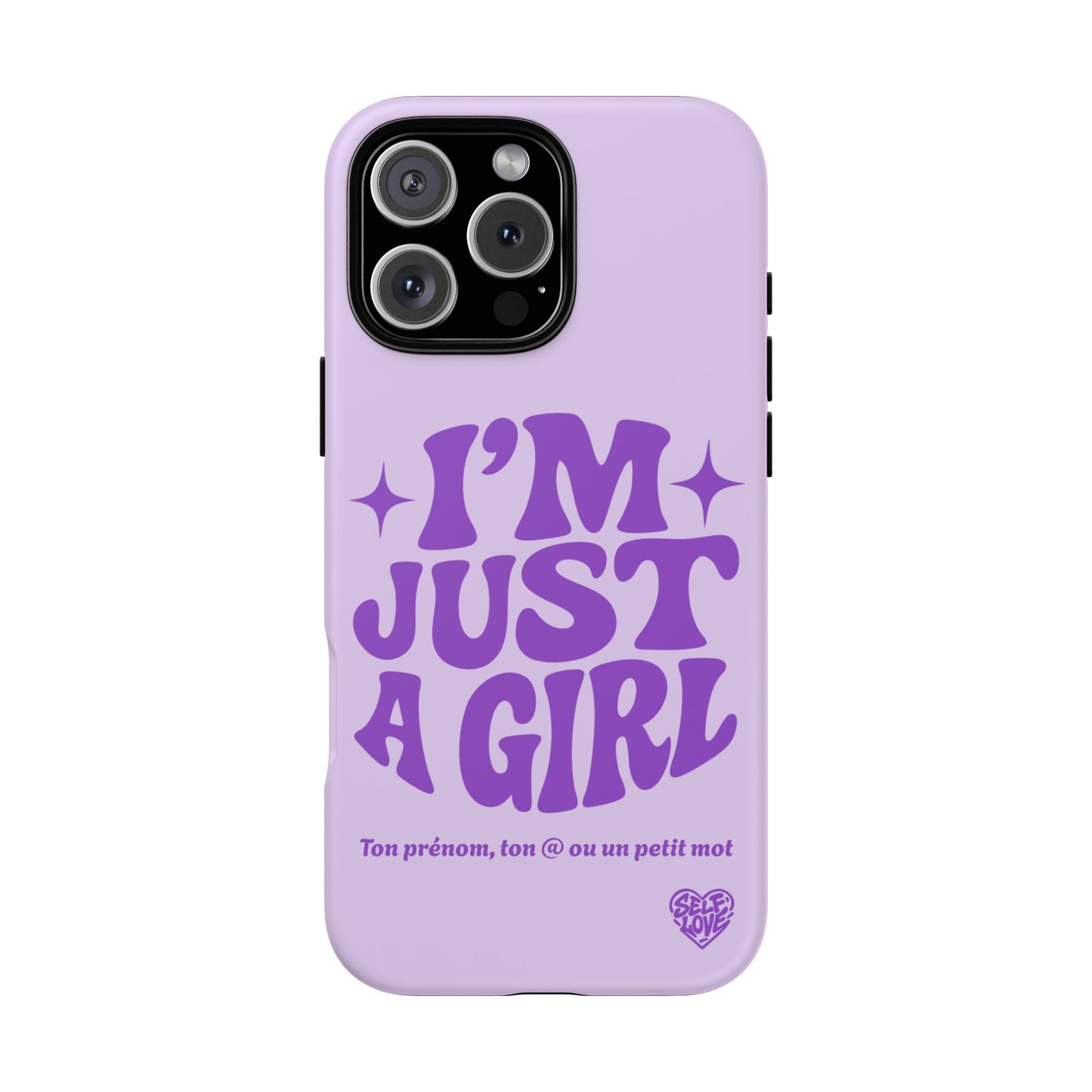 Im Just A Girl - Coque iPhone (violet)