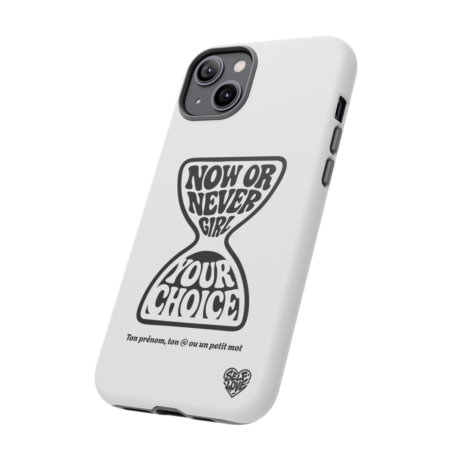 Now Or Never Girl - Coque iPhone (blanc)