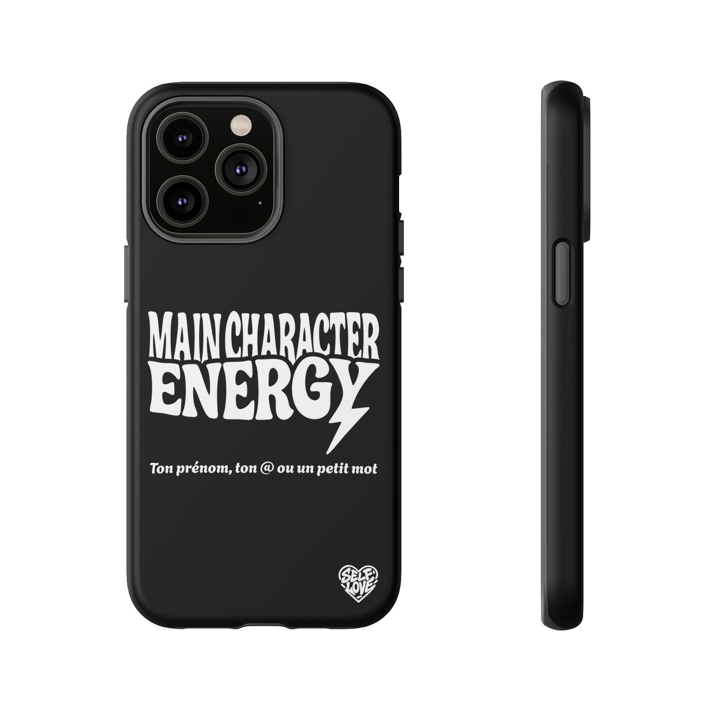 Main Character Energy - Coque iPhone (noir)