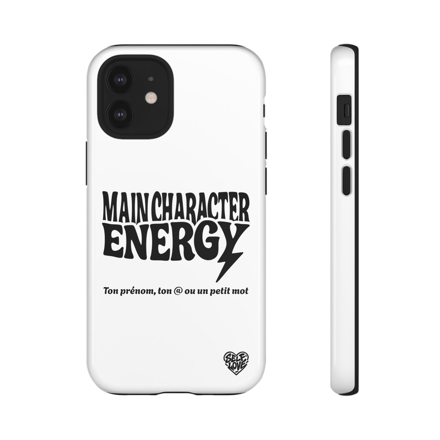 Main Character Energy - Coque iPhone (blanc)