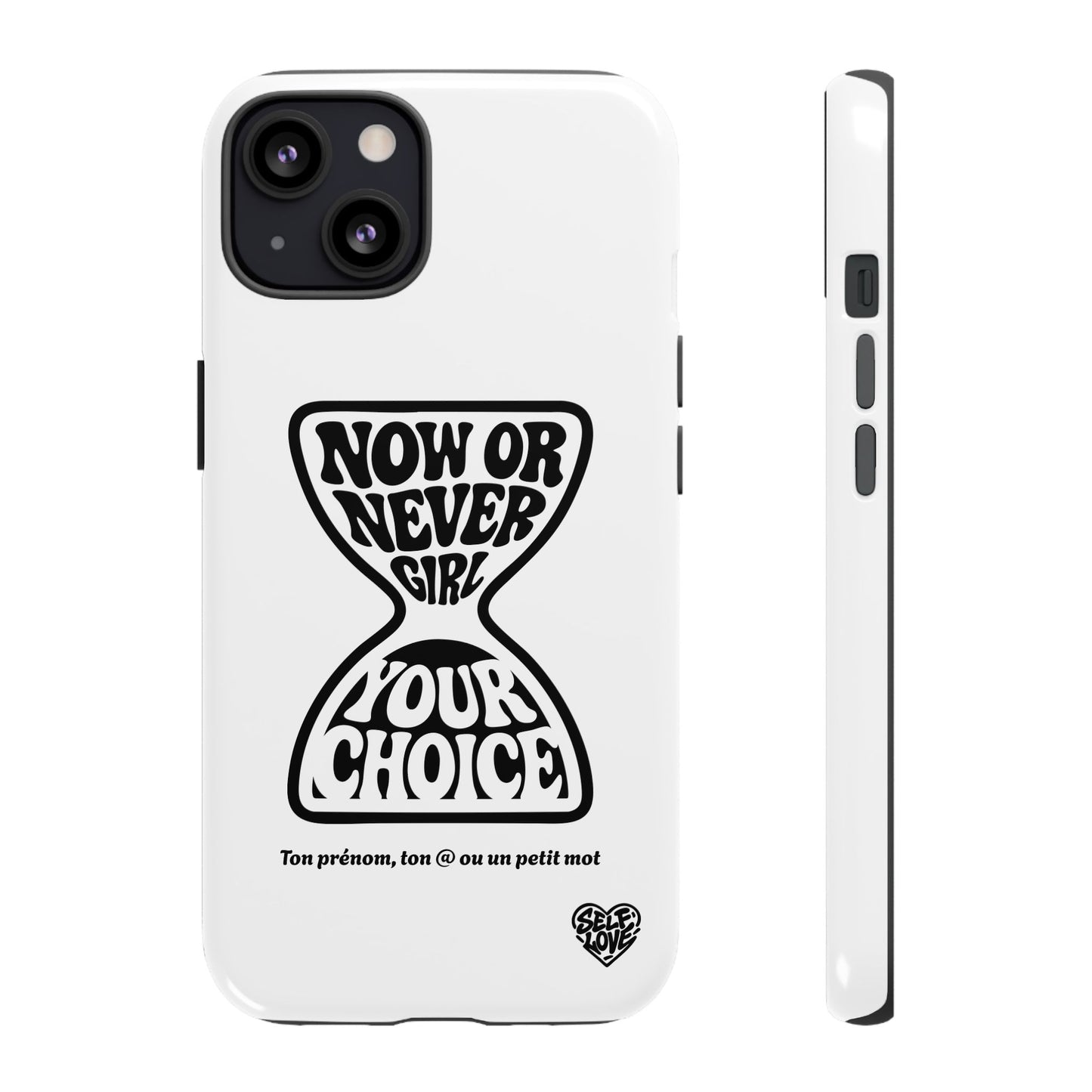 Now Or Never Girl - Coque iPhone (blanc)