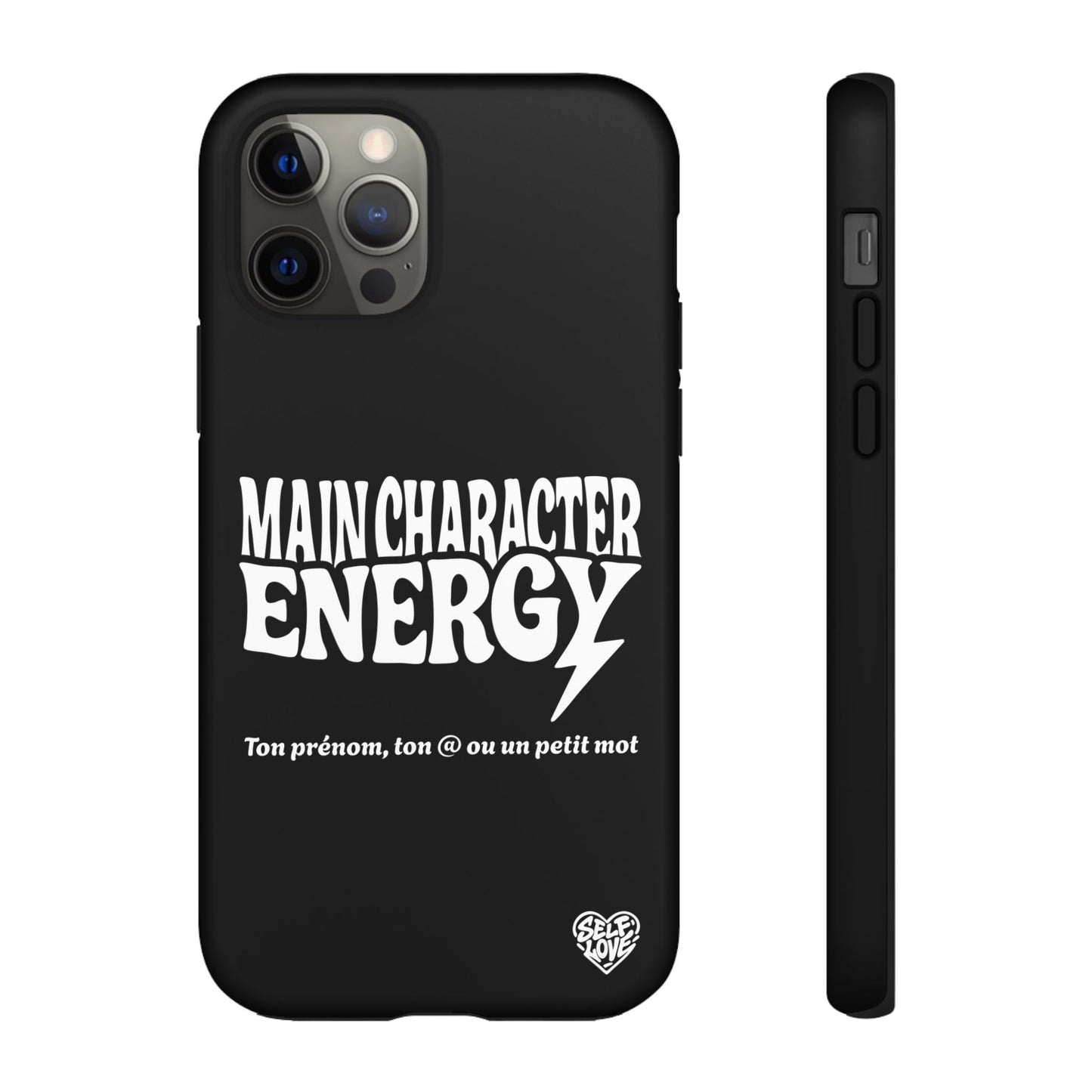 Main Character Energy - Coque iPhone (noir)