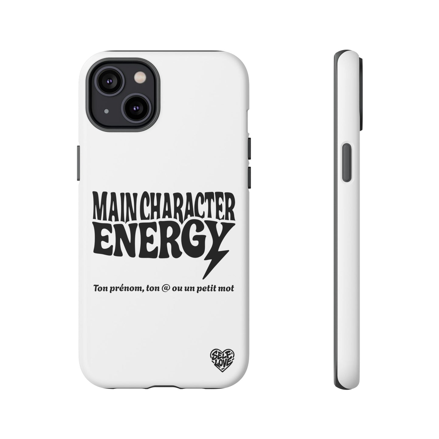 Main Character Energy - Coque iPhone (blanc)