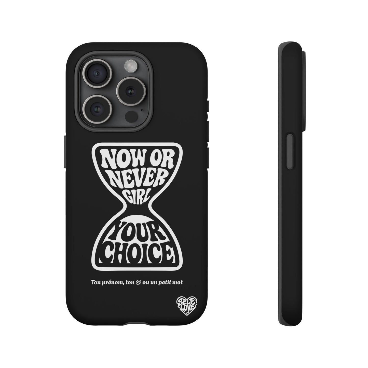 Now Or Never Girl - Coque iPhone (noir)