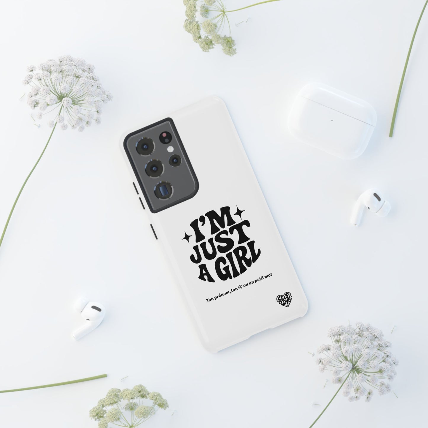 Im Just A Girl - Coque Samsung (blanc)