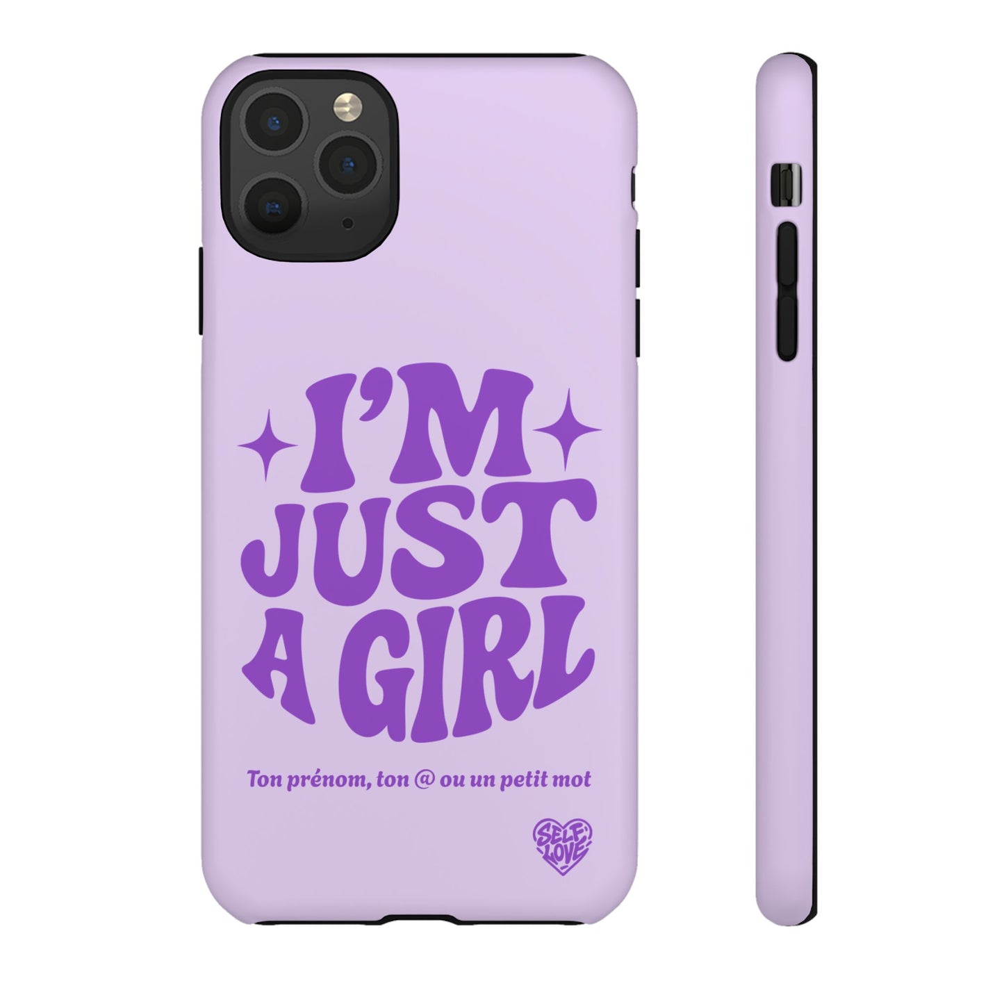 Im Just A Girl - Coque iPhone (violet)