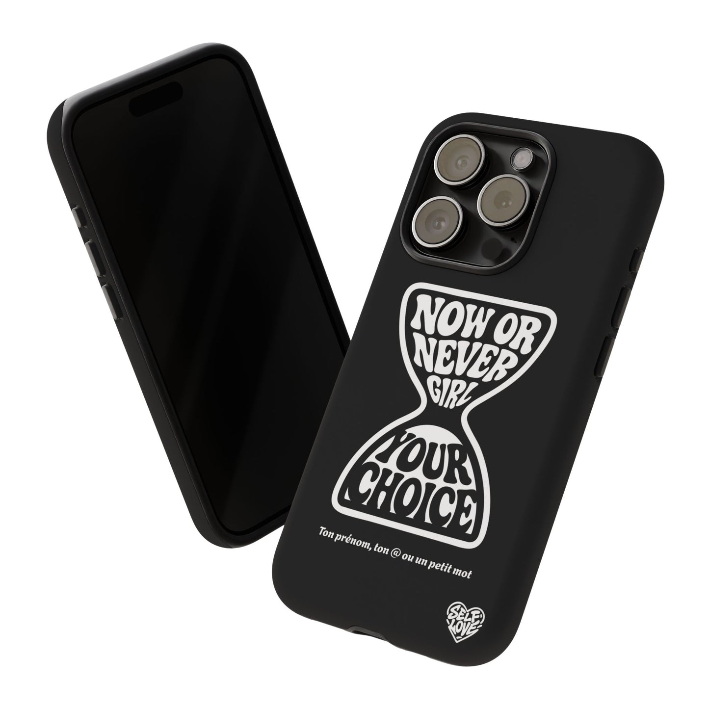 Now Or Never Girl - Coque iPhone (noir)