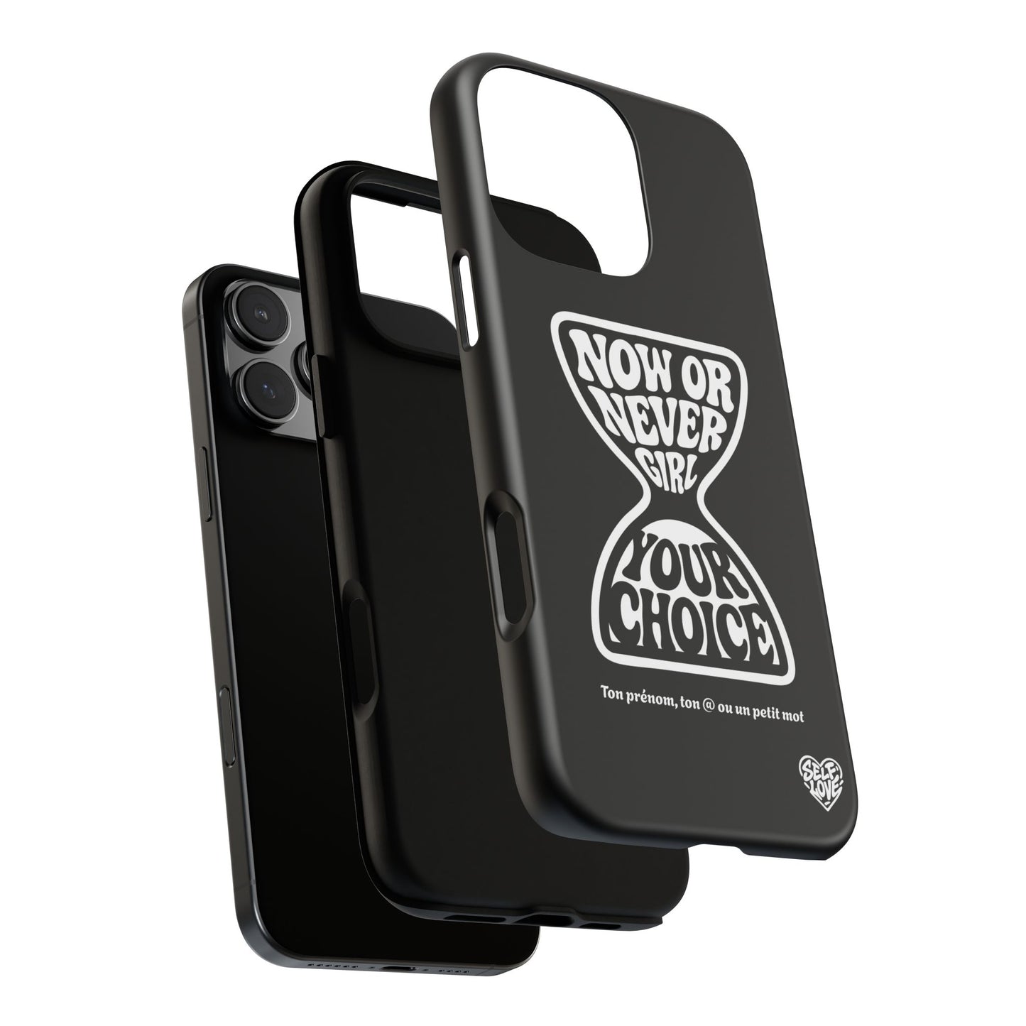 Now Or Never Girl - Coque iPhone (noir)