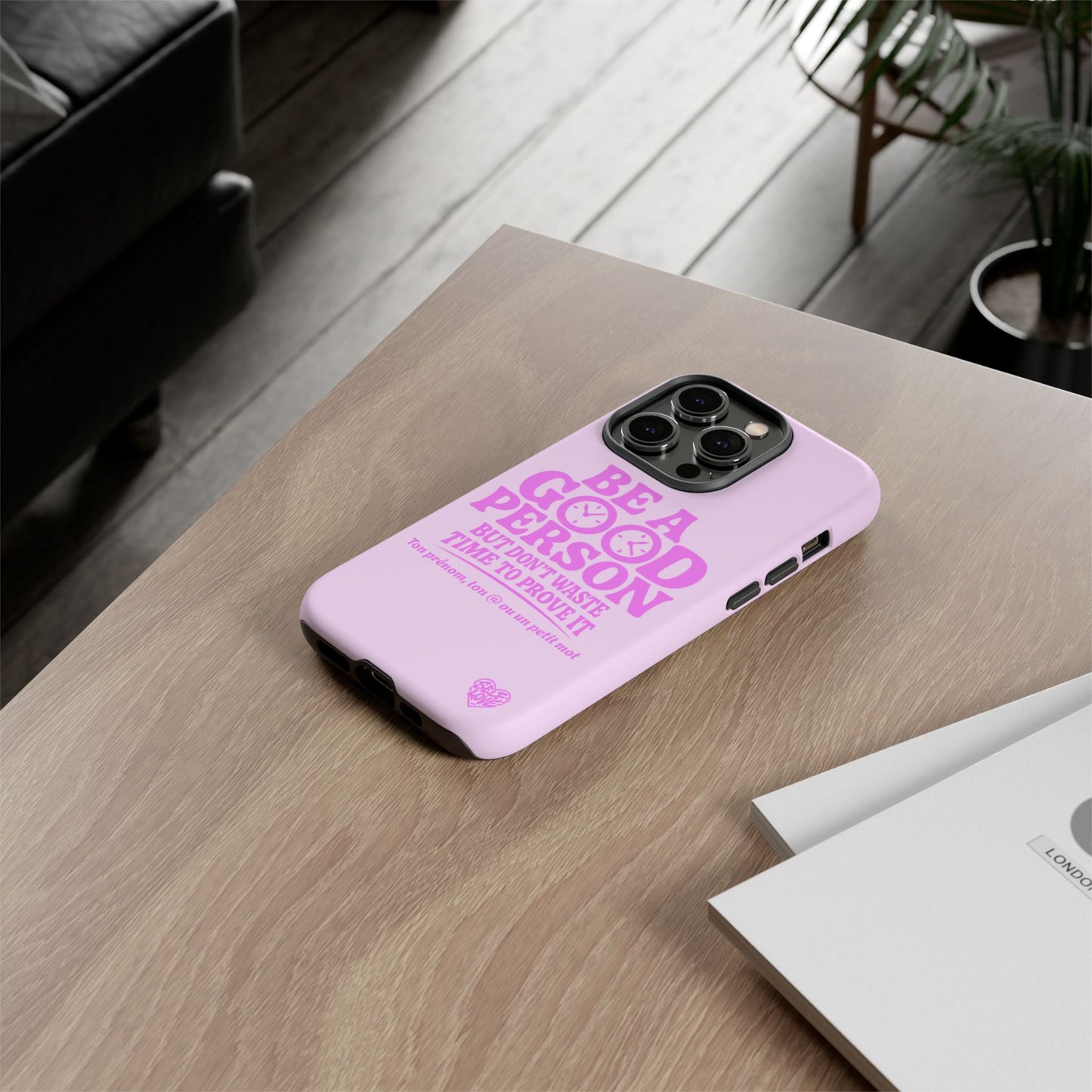 Be A Good Person - Coque iPhone (rose)
