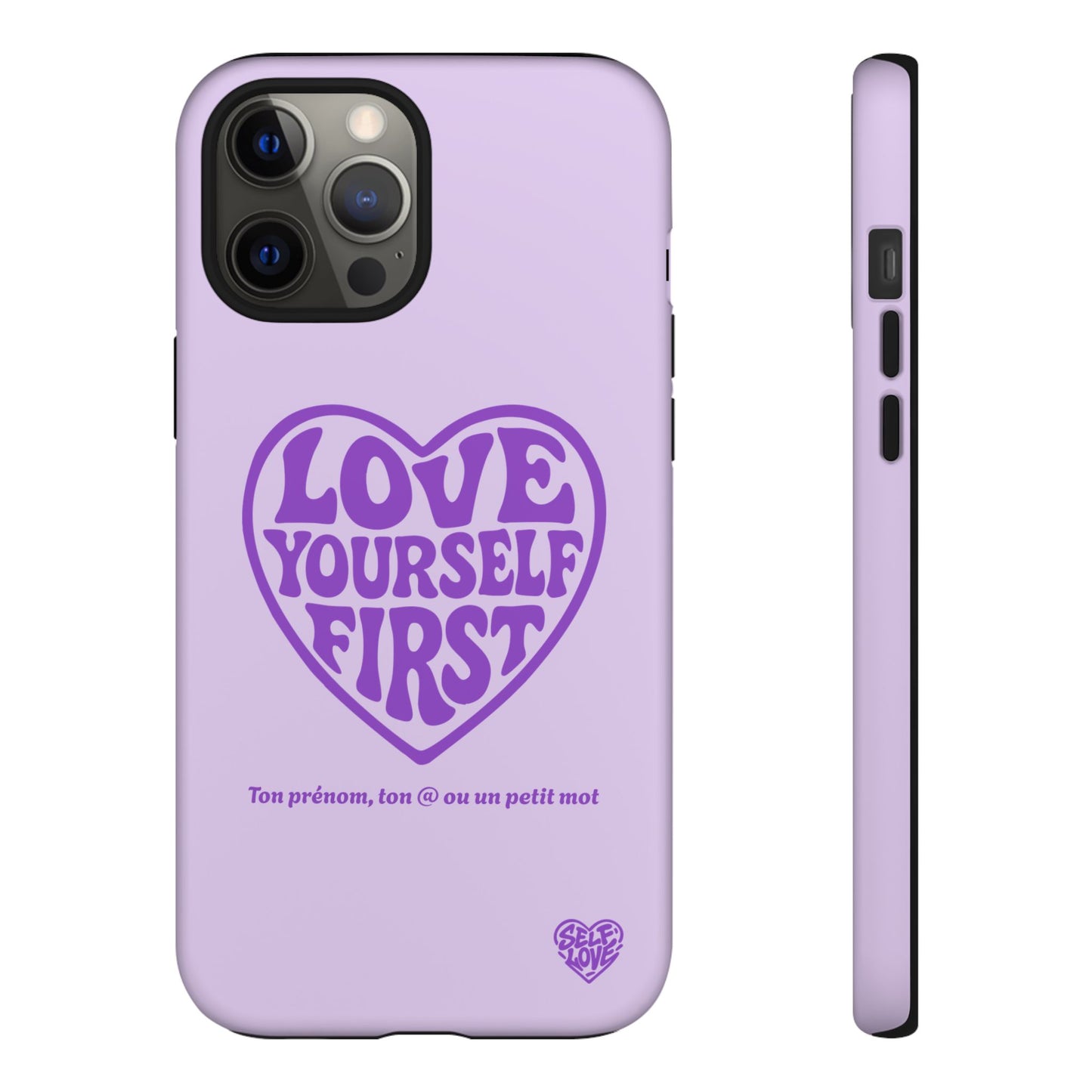 Love Yourself First - Coque iPhone (violet)