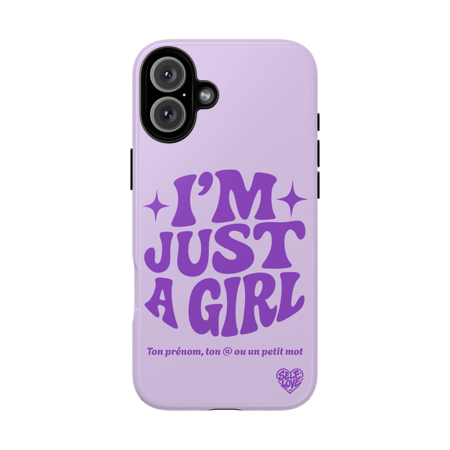 Im Just A Girl - Coque iPhone (violet)